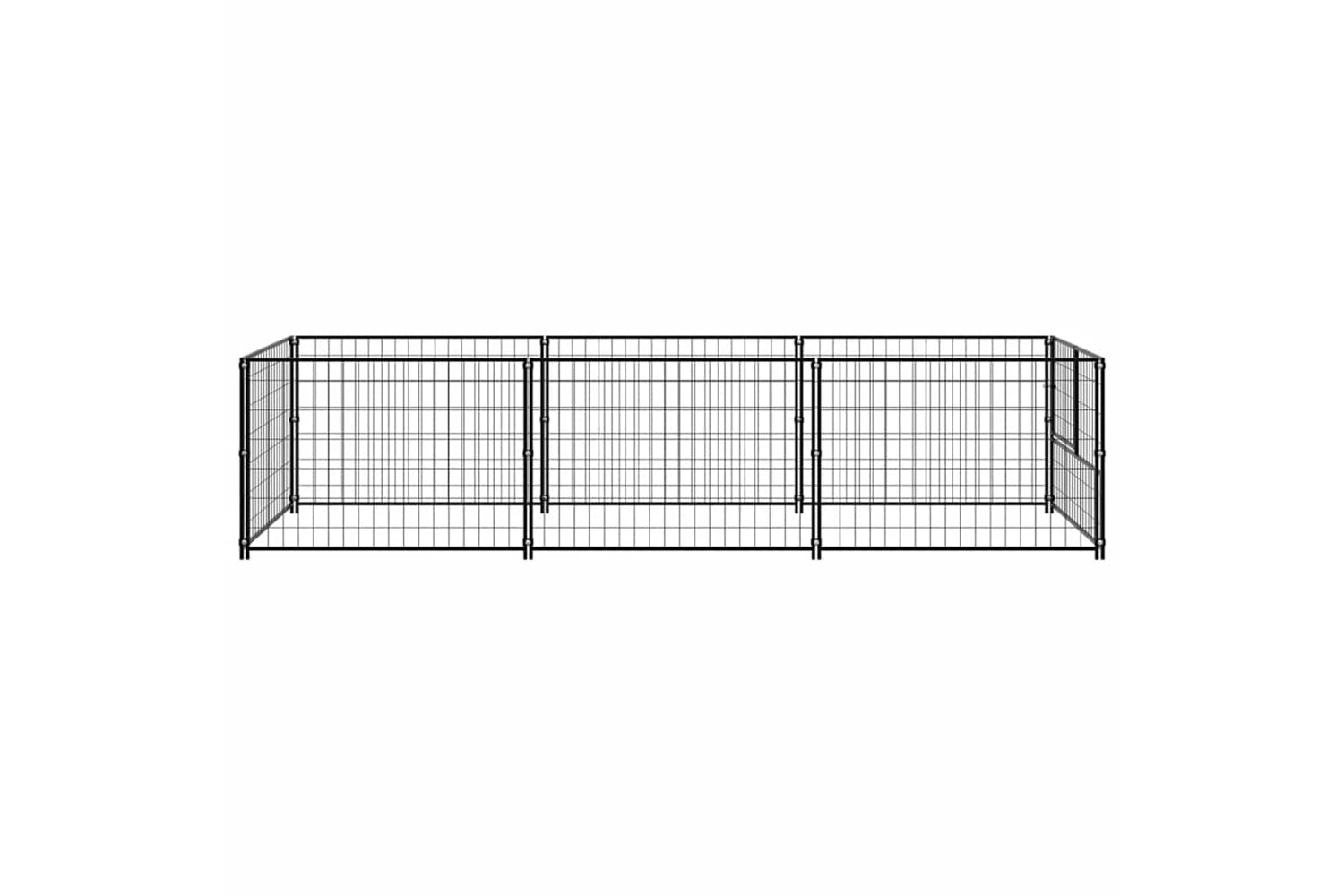 Vidaxl 3082093 Dog Kennel Black 3 M2 Steel-4
