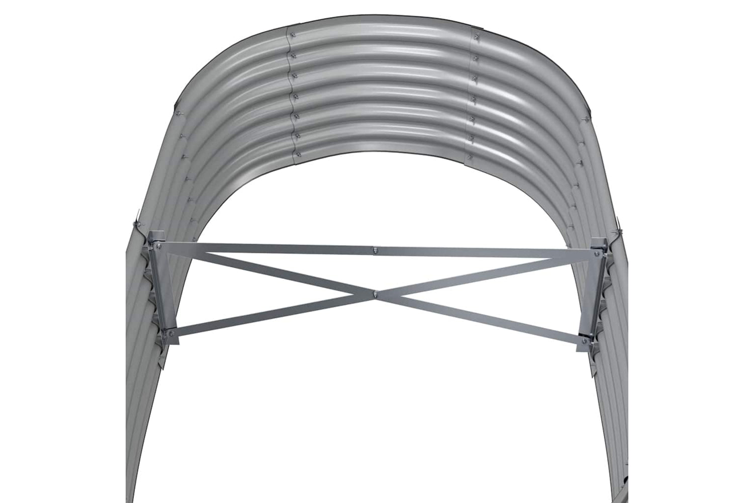 vidaXL 318914 Garden Raised Bed Powder-coated Steel 152x80x36cm Grey-4