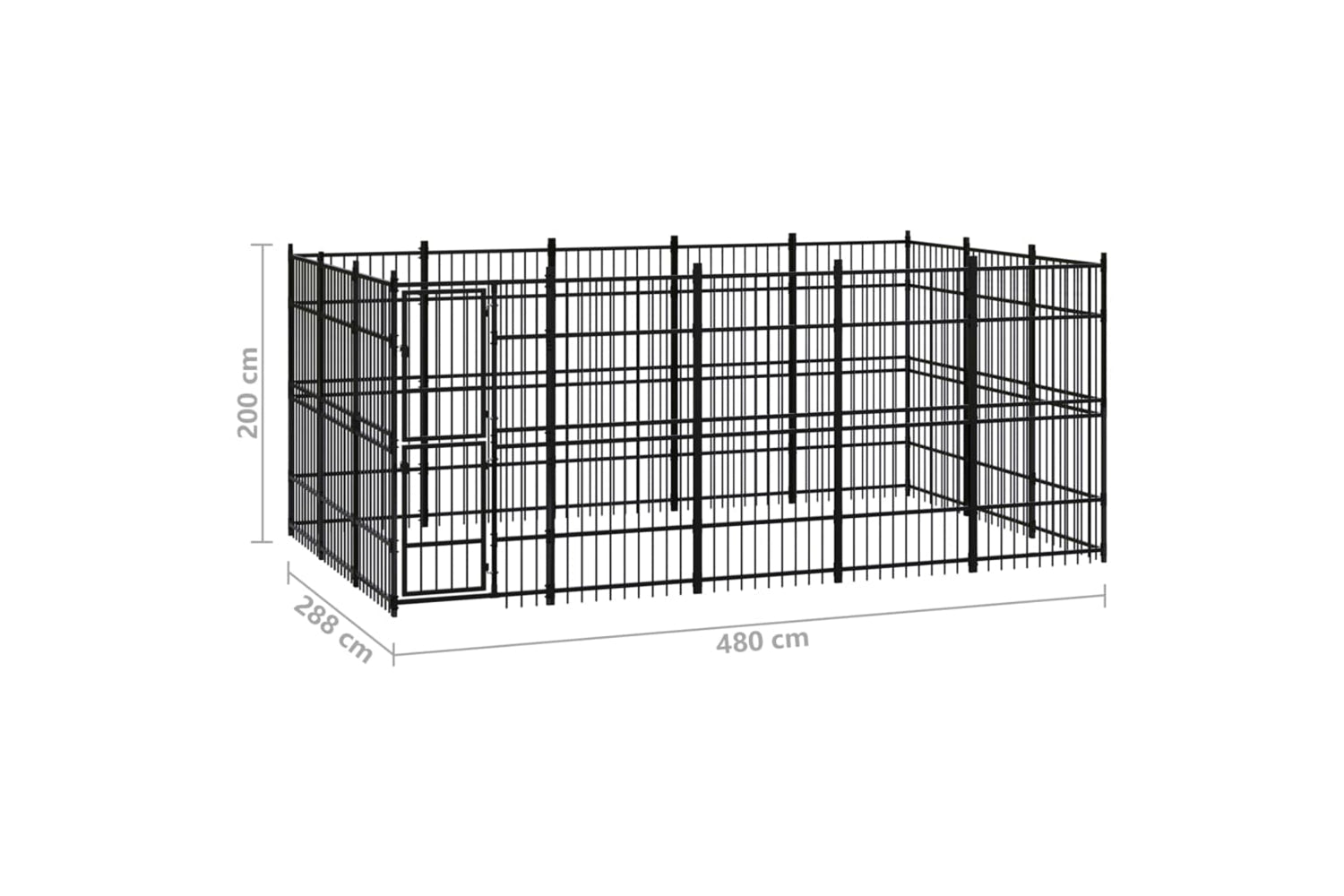 Vidaxl 3097976 Outdoor Dog Kennel Steel 13.82 M2-7