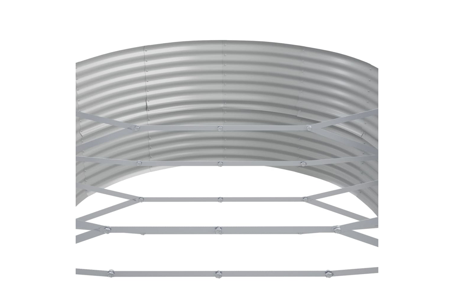 vidaXL 319017 Garden Raised Bed Powder-coated Steel 544x100x36cm Silver-4