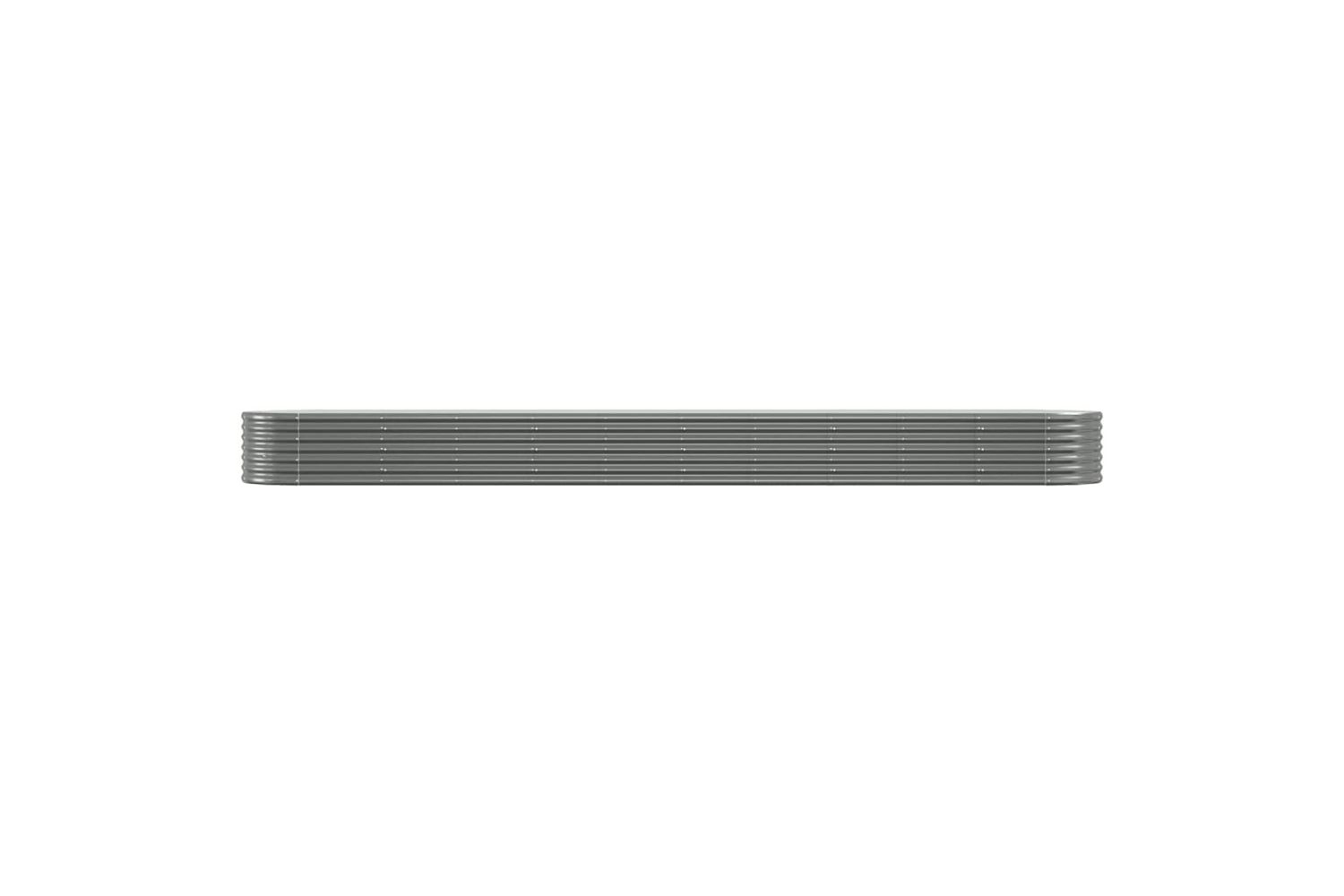 vidaXL 318934 Garden Raised Bed Powder-coated Steel 440x80x36cm Grey-2
