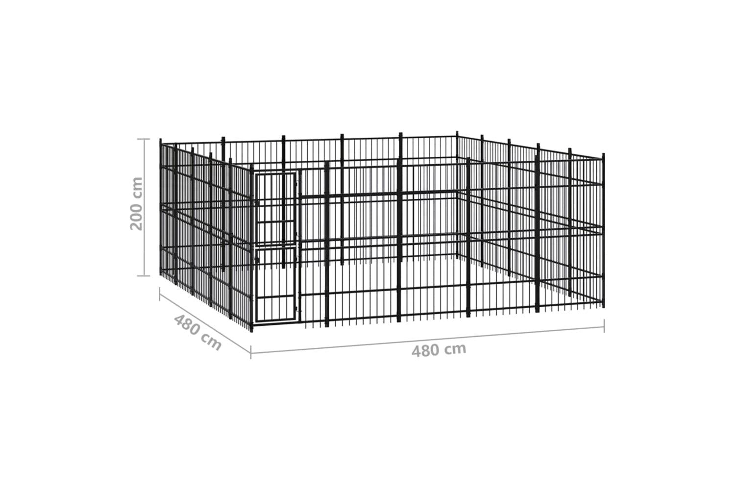 Vidaxl 3097989 Outdoor Dog Kennel Steel 23.04 M2-7