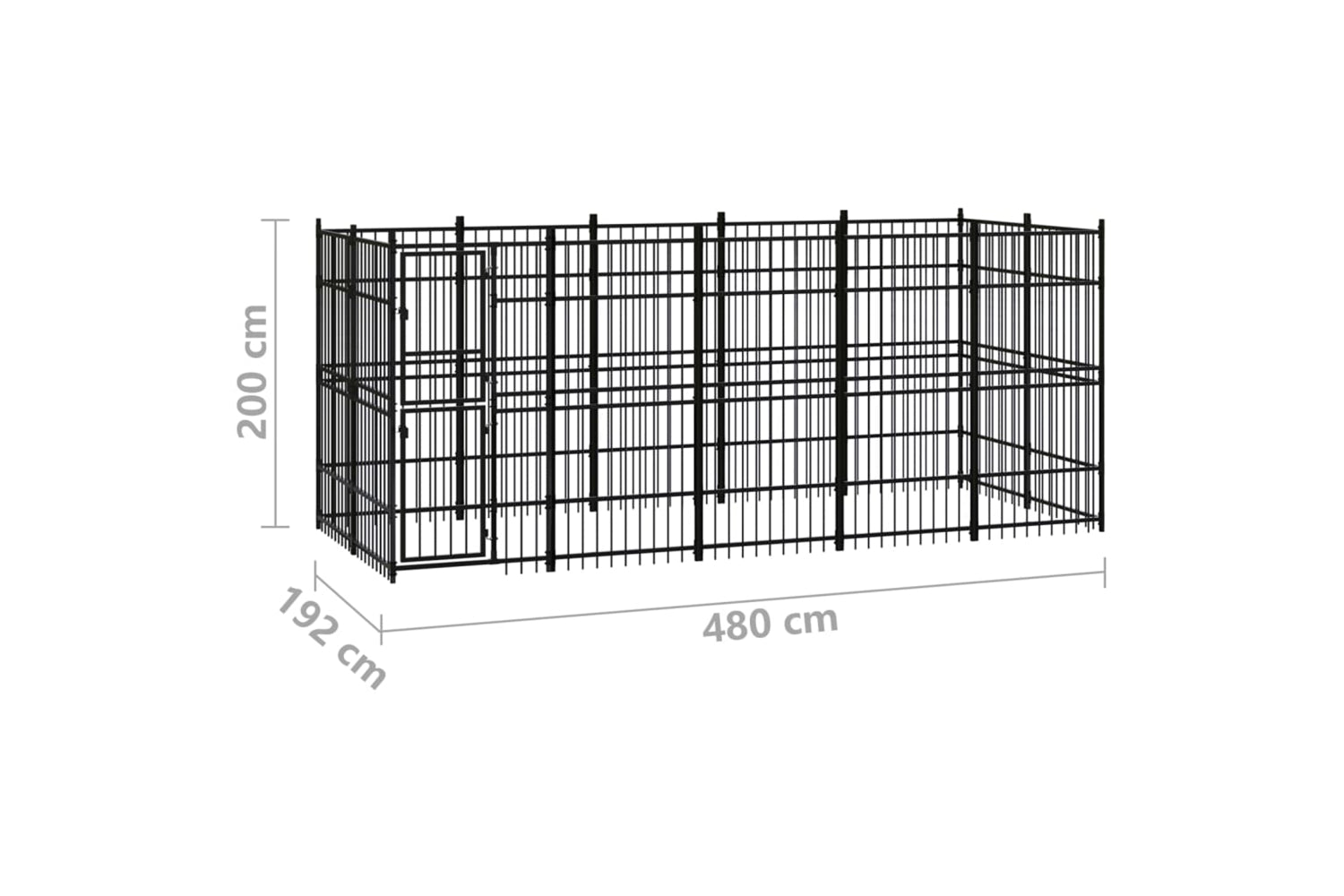 Vidaxl 3097959 Outdoor Dog Kennel Steel 9.22 M2-7