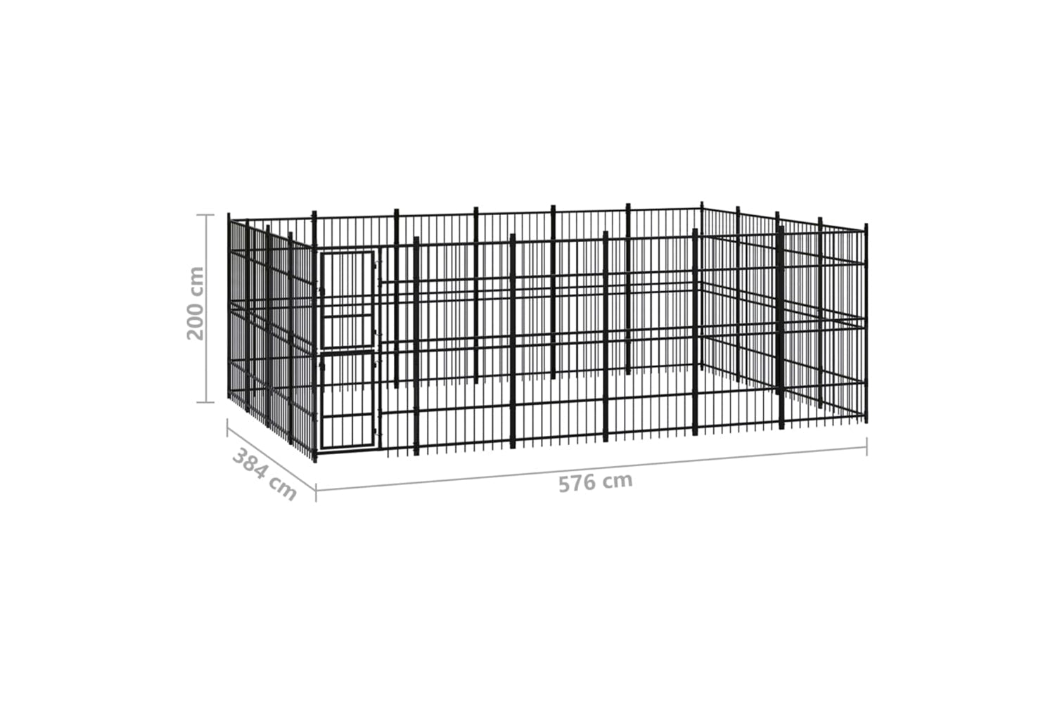 Vidaxl 3097984 Outdoor Dog Kennel Steel 22.12 M2-7