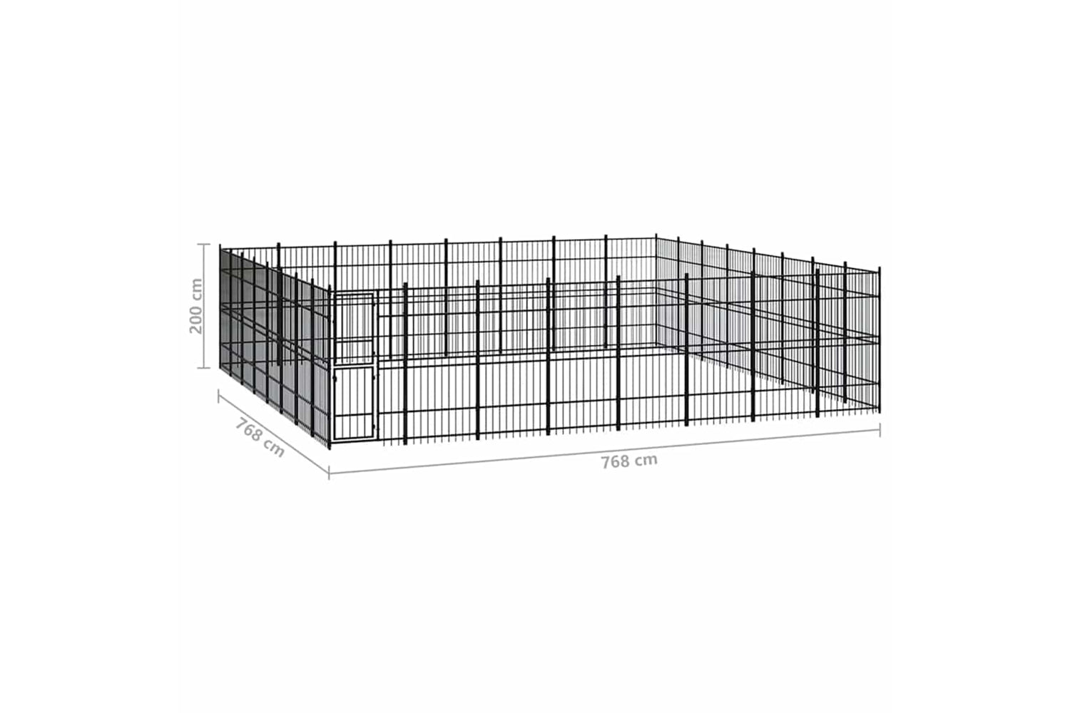 Vidaxl 3098004 Outdoor Dog Kennel Steel 58.98 M2-7