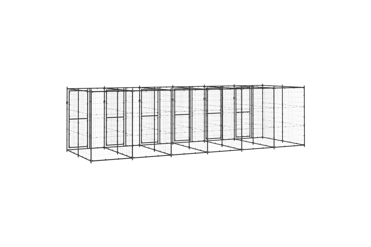 Vidaxl 3082264 Outdoor Dog Kennel Steel 14.52 M2-4