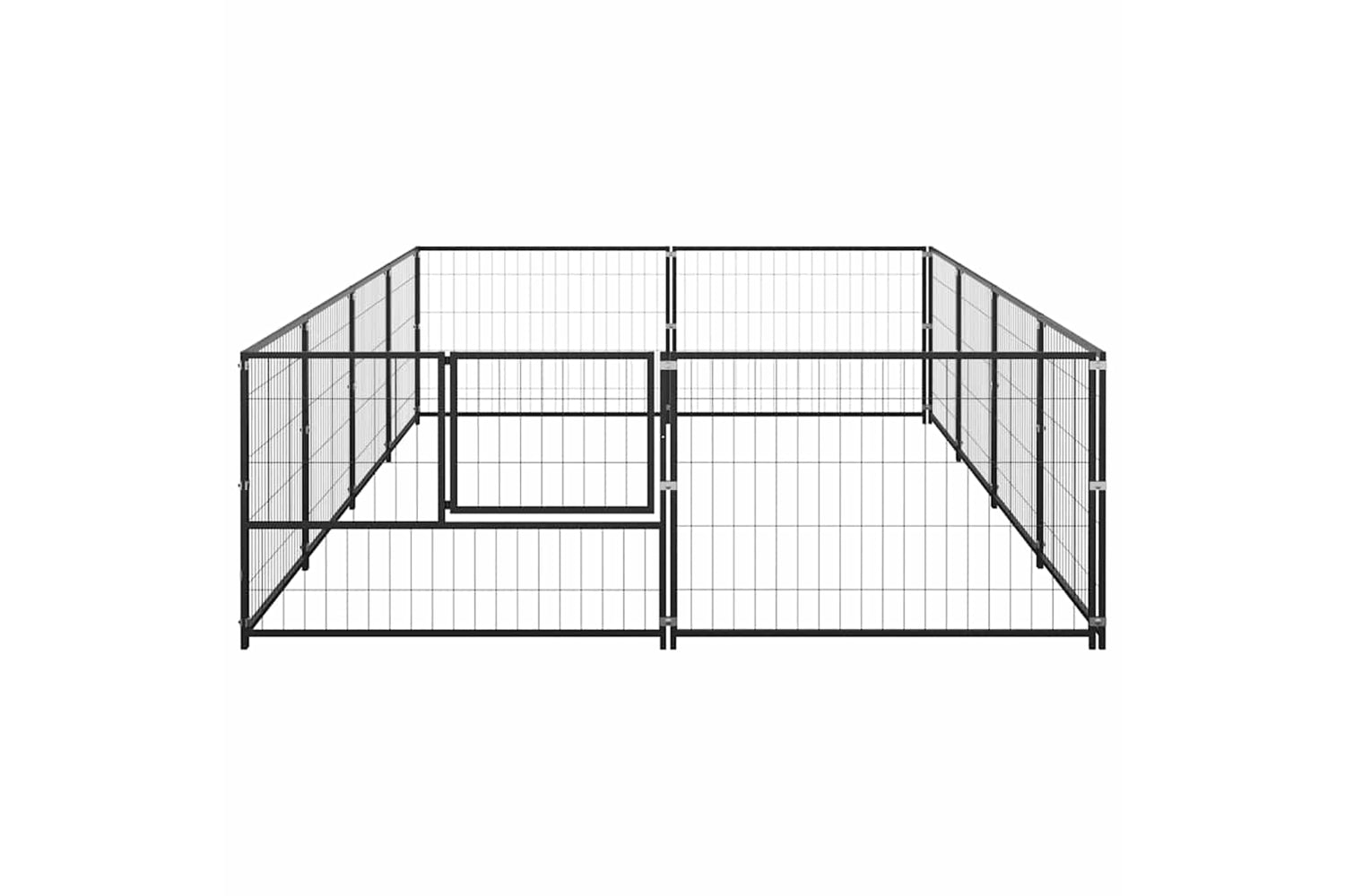 Vidaxl 3082111 Dog Kennel Black 8 M2 Steel-4