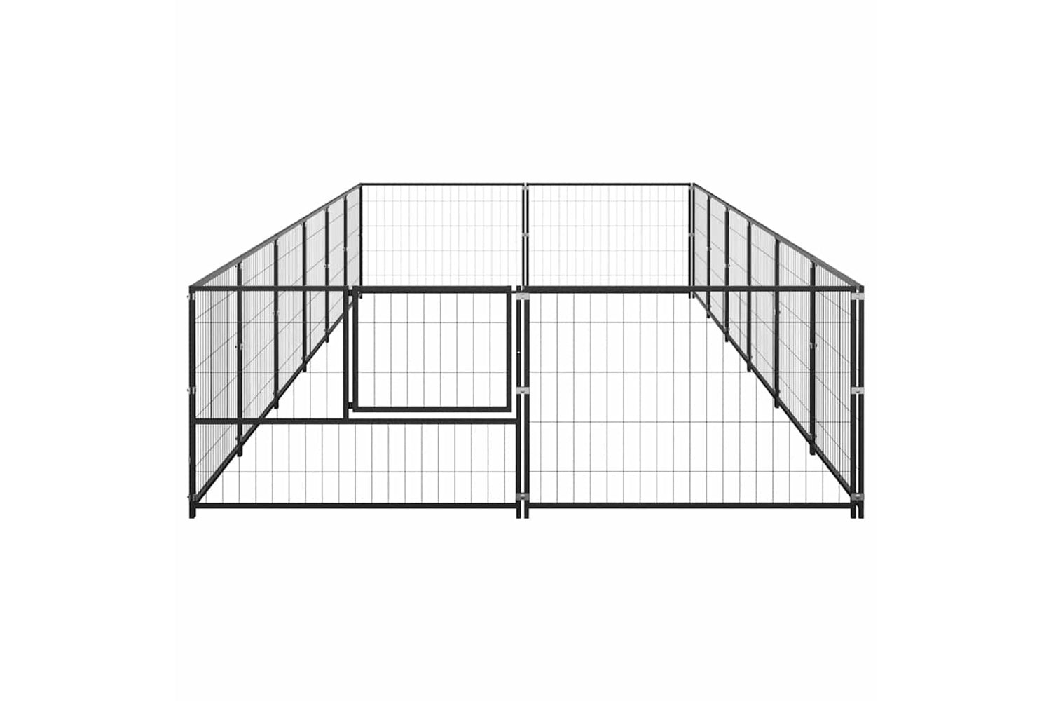 Vidaxl 3082113 Dog Kennel Black 12 M2 Steel-4