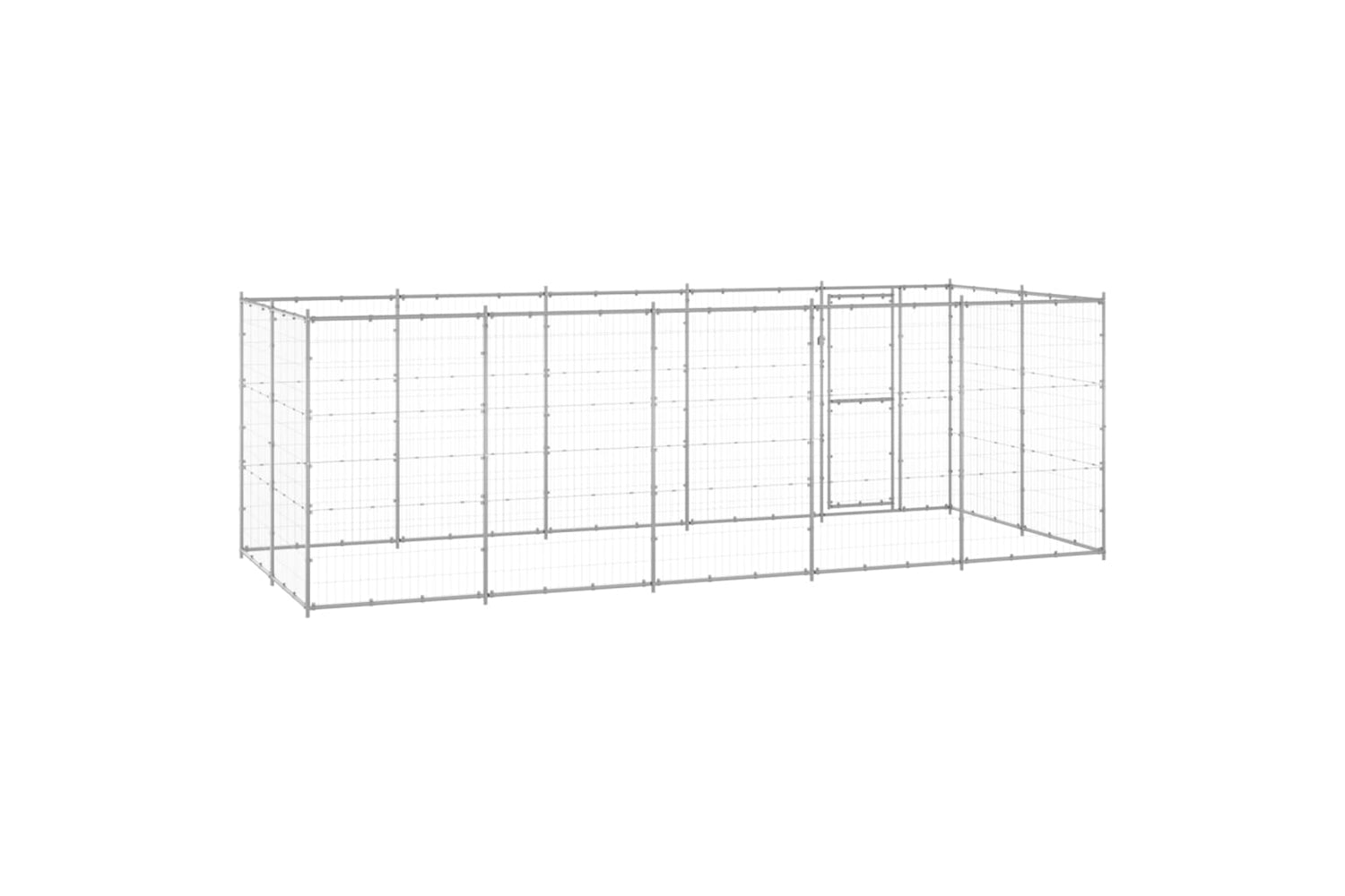 Vidaxl 3082309 Outdoor Dog Kennel Galvanised Steel 12.1 M2-4
