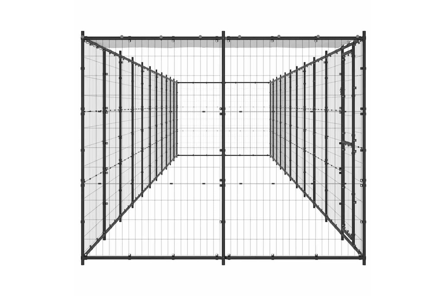 Vidaxl 3082297 Outdoor Dog Kennel Steel With Roof 26.62 M2-4