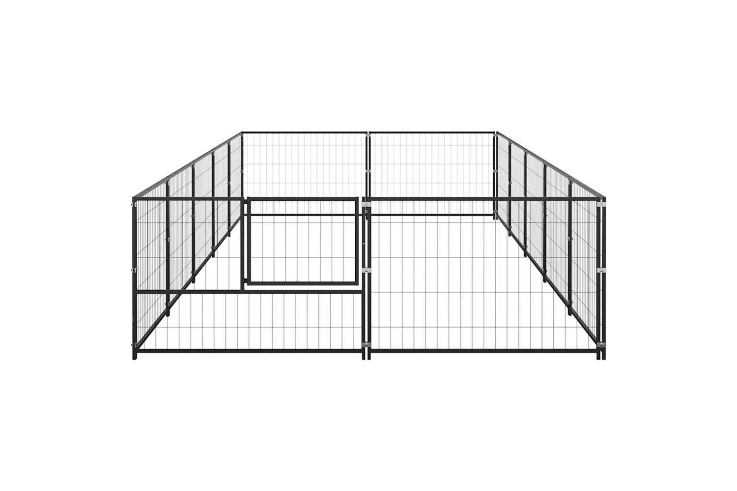 Vidaxl 3082112 Dog Kennel Black 10 M2 Steel-4