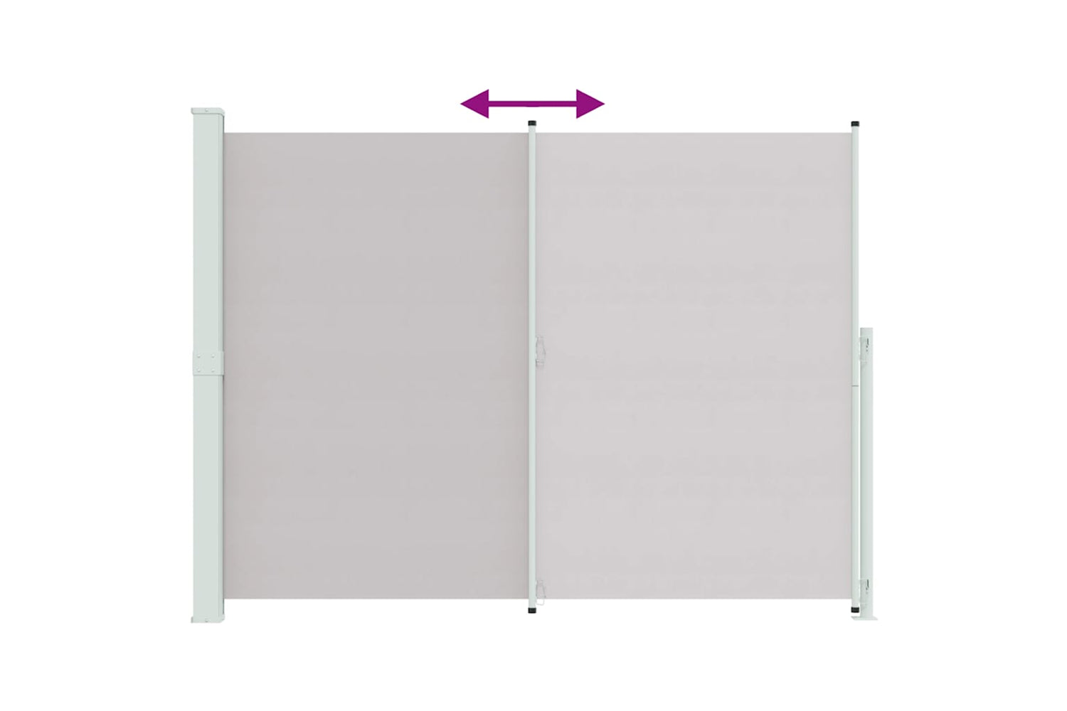 vidaXL 313425 Patio Retractable Side Awning 220x300cm Grey-6