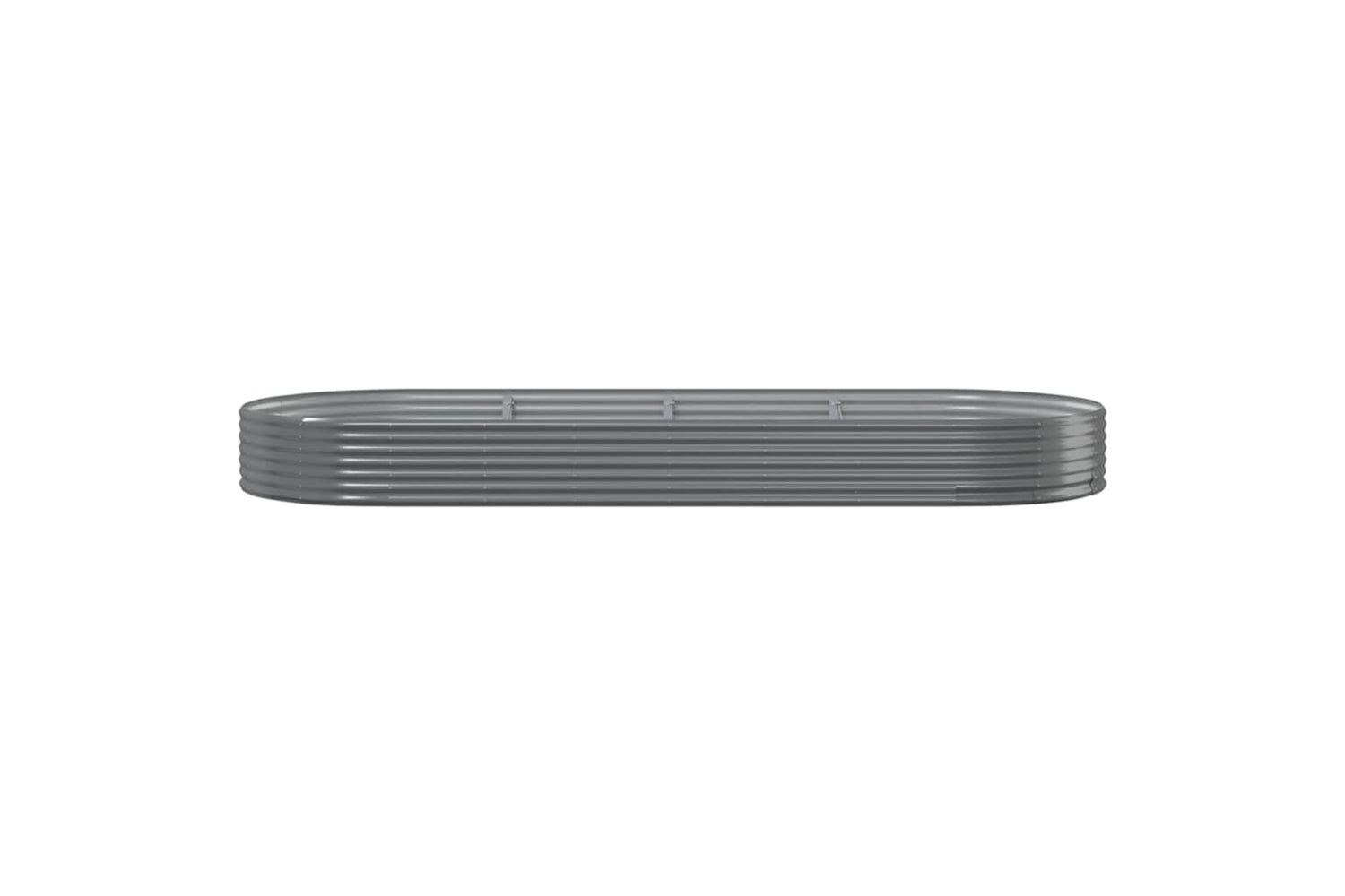 vidaXL 319034 Garden Raised Bed Powder-coated Steel 373x140x36cm Grey-2