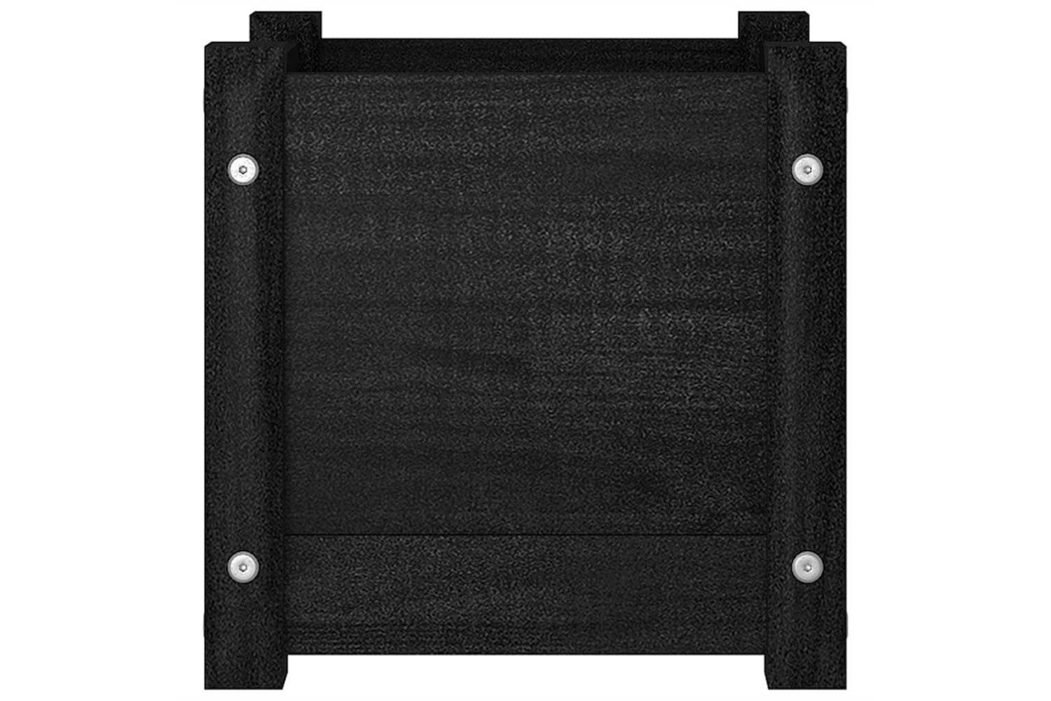 vidaXL 810531 Garden Planters 2 Pcs Black 31x31x31cm Solid Pinewood-4