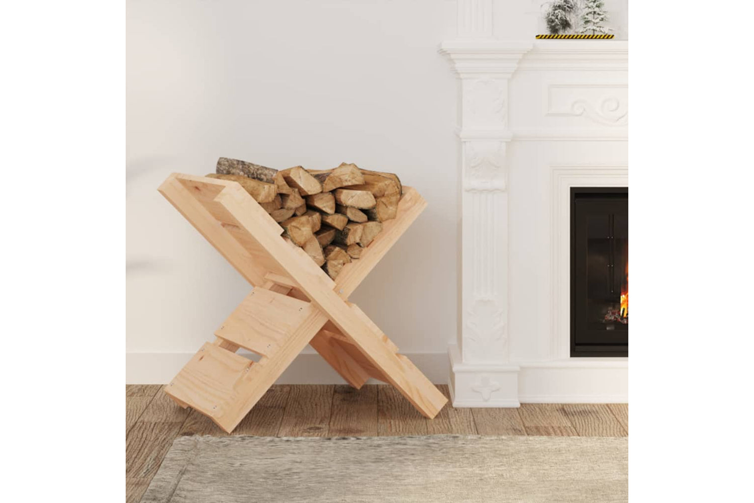vidaXL 822447 Log Holder 47x39.5x48cm Solid Wood Pine-2