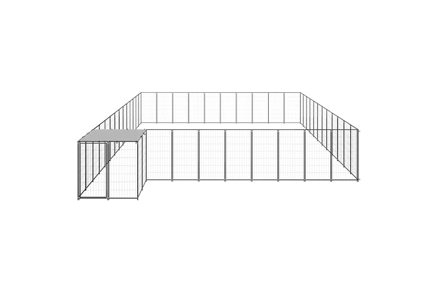 Vidaxl 3082242 Dog Kennel Black 37.51 M2 Steel-2