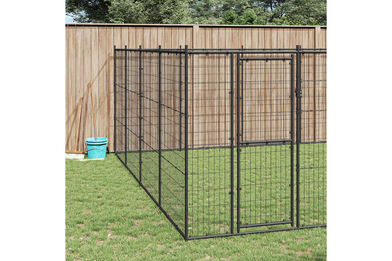 Vidaxl 3082317 Outdoor Dog Kennel Steel 53.24 M2-2