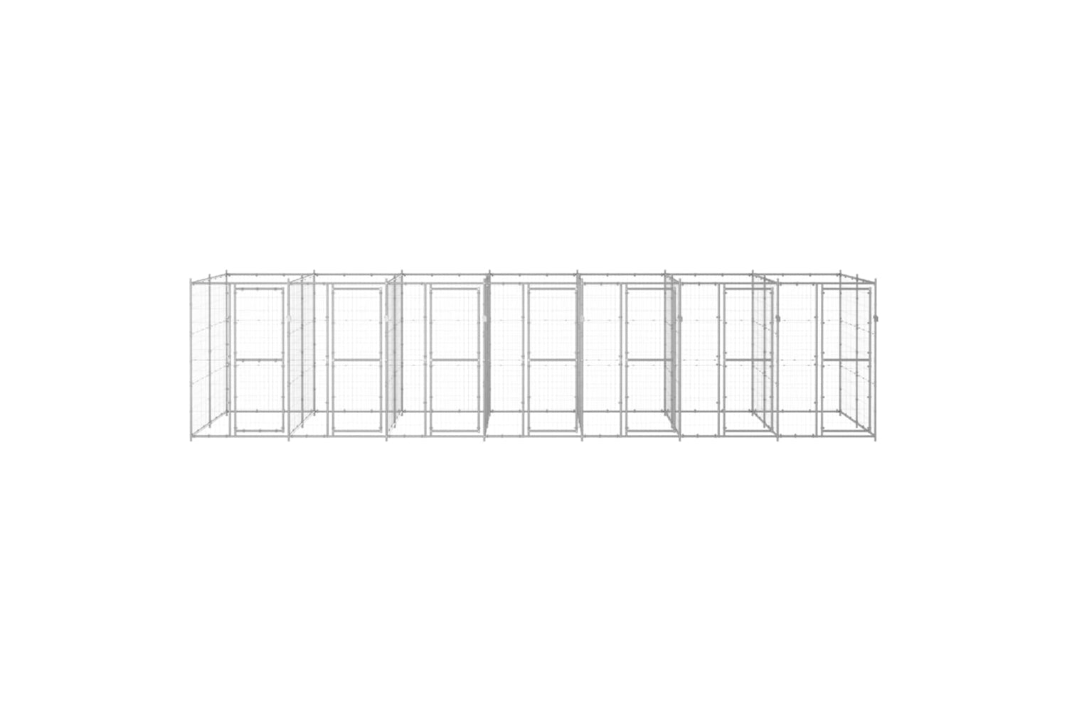 Vidaxl 3082287 Outdoor Dog Kennel Galvanised Steel 16.94 M2-2