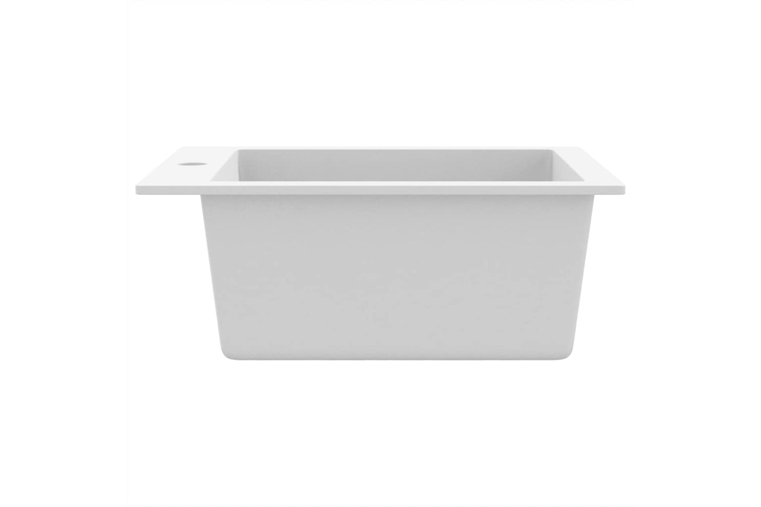 Vidaxl Overmount Kitchen Sink Single Basin Granite Cream White-5