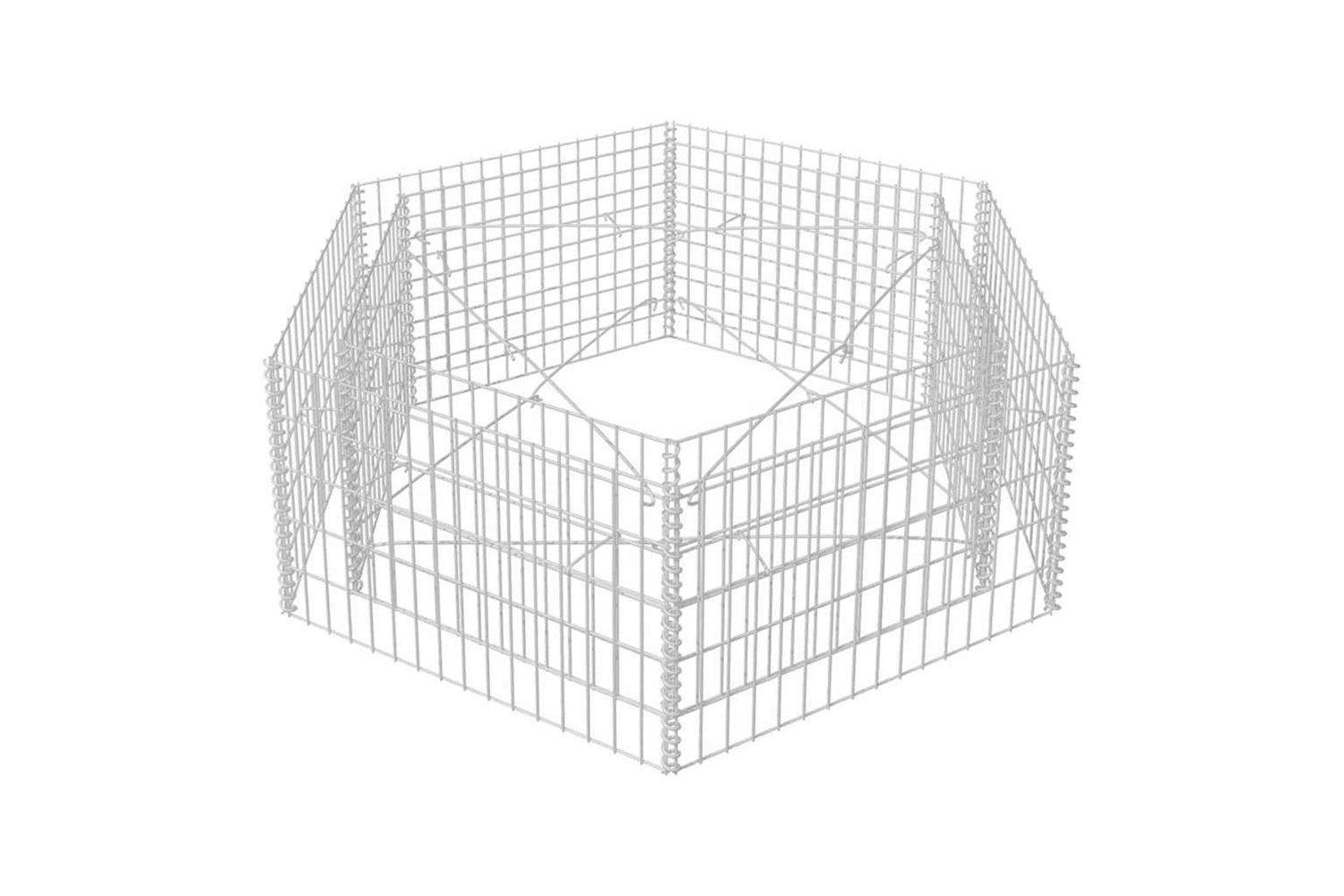 vidaXL 142534 Hexagonal Gabion Raised Bed 160x140x50cm-3
