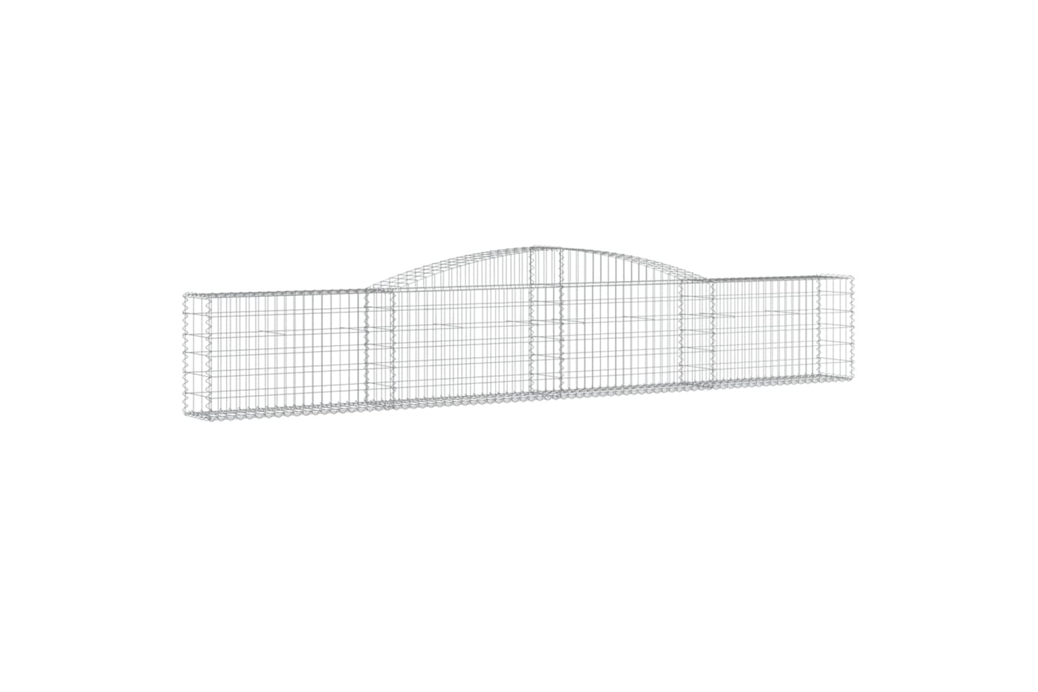 vidaXL 3146846 Arched Gabion Baskets 8 Pcs 400x30x60/80cm Galvanised Iron-2
