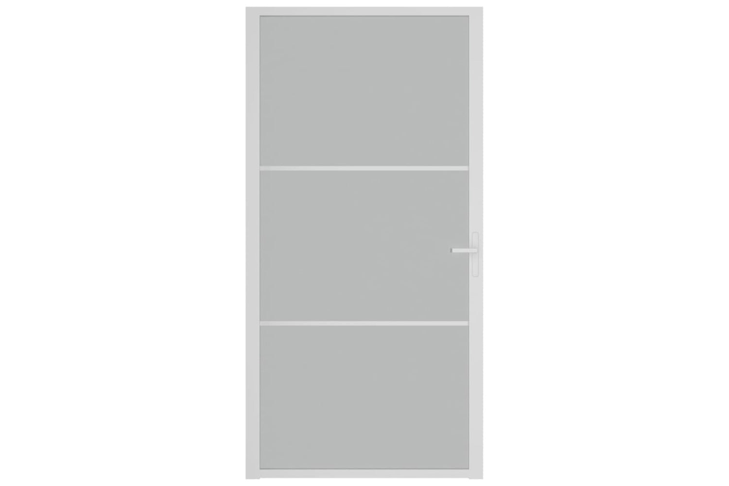 vidaXL 350579 Interior Door 102.5x201.5cm White Matt Glass And Aluminium-2