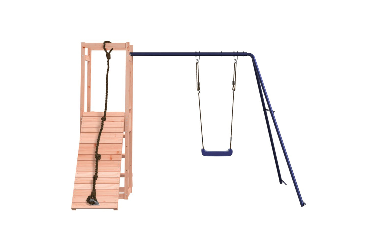 Vidaxl 3155919 Playhouse With Swing Climbing Wall Solid Wood Douglas-3