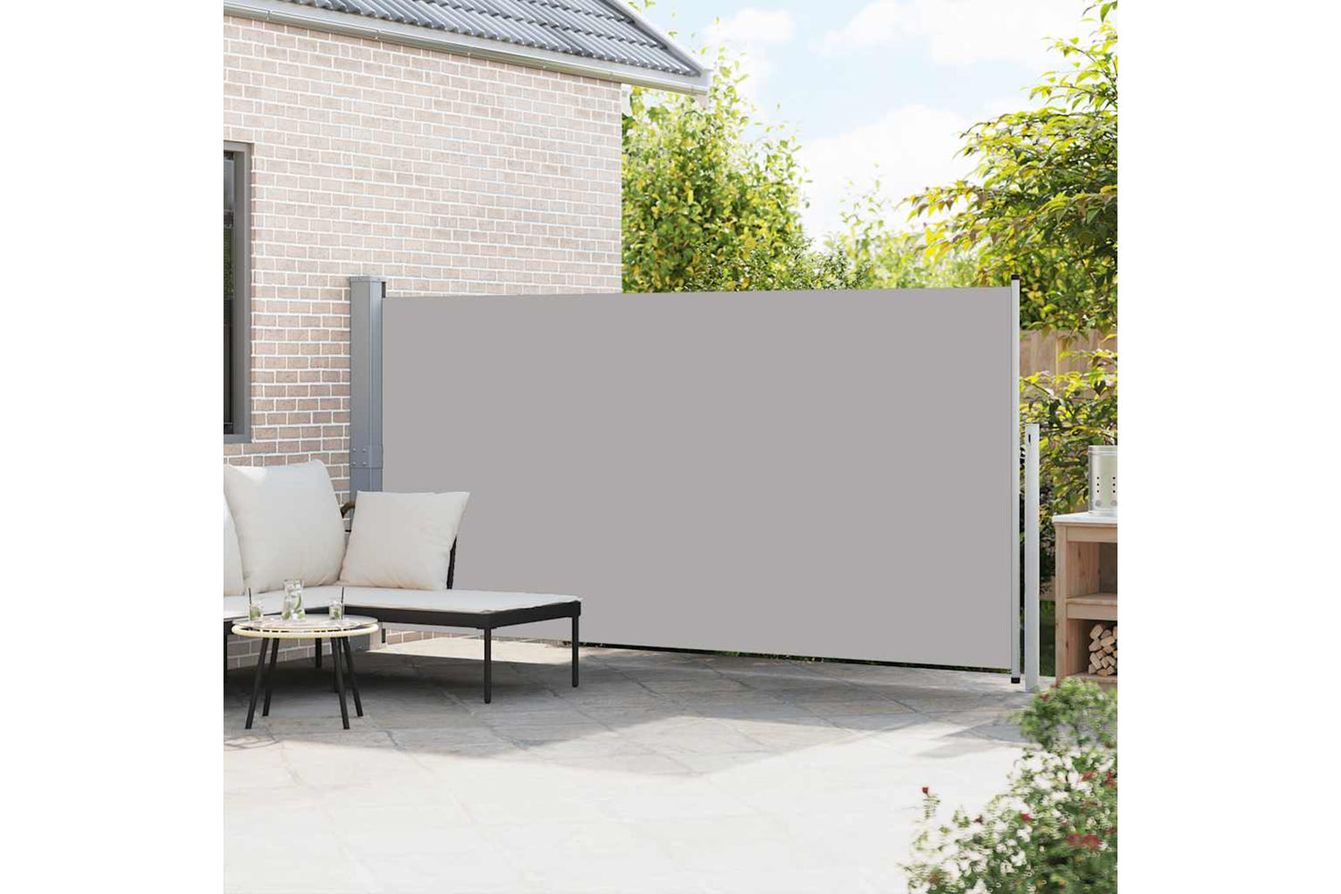 vidaXL 45464 Retractable Side Awning 160 X 500cm Grey-2