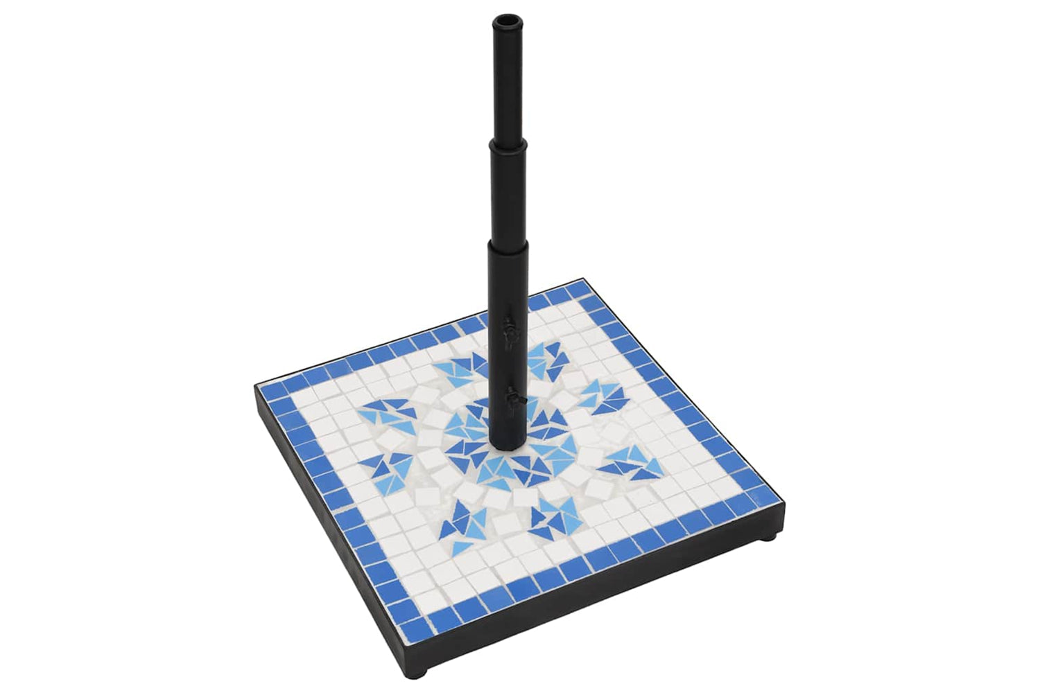 Vidaxl Parasol Base Blue And White Square 12 Kg-3