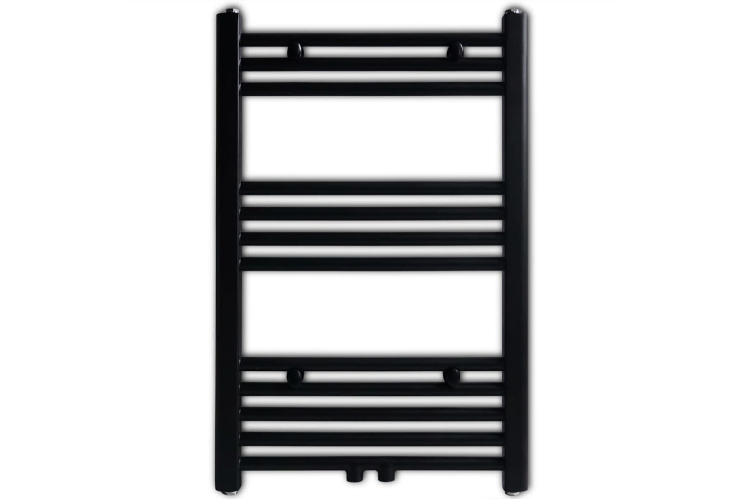 Vidaxl 141905 Black Bathroom Central Heating Towel Rail Radiator Straight 500x764mm-2