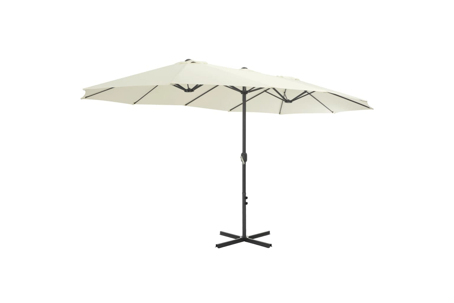 vidaXL 44868 Outdoor Parasol With Aluminium Pole 460x270cm Sand-3