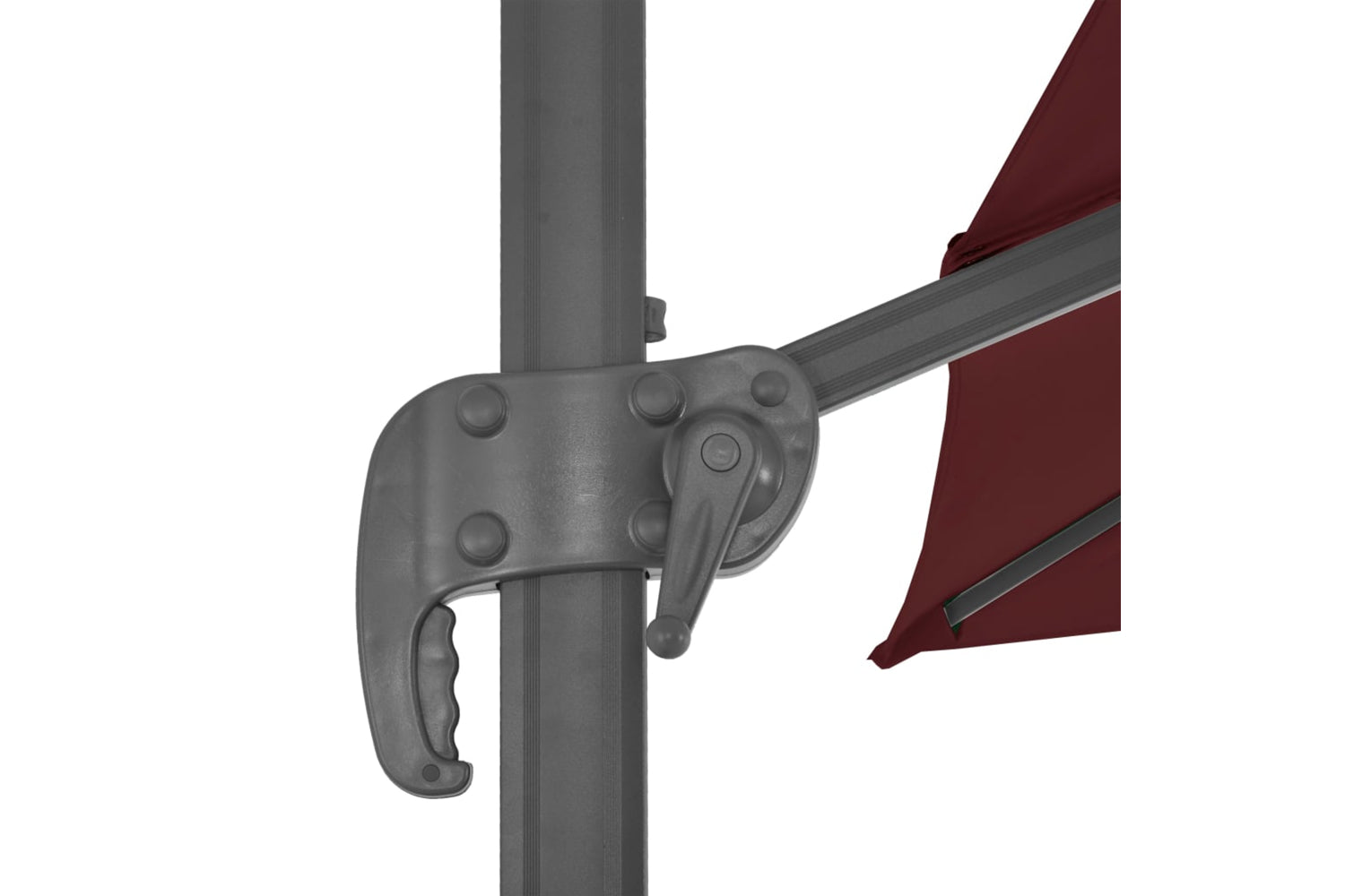 vidaXL 312315 Cantilever Umbrella With Aluminium Pole Bordeaux Red 400x300cm-7