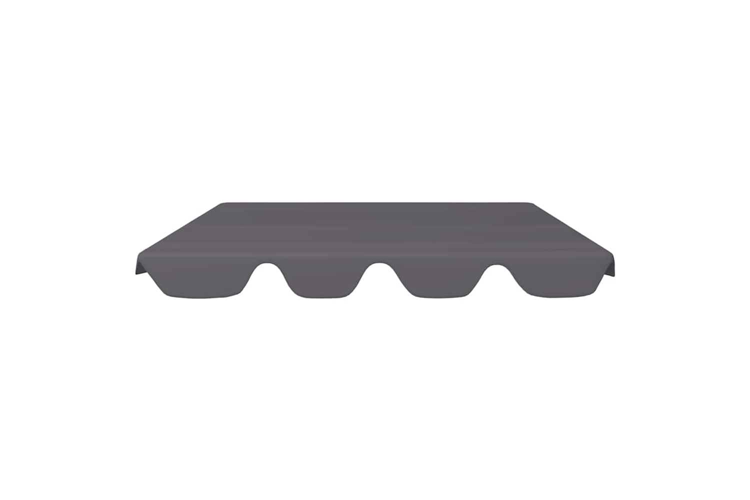 Vidaxl Replacement Canopy For Garden Swing Anthracite 188/168x145/110cm-2