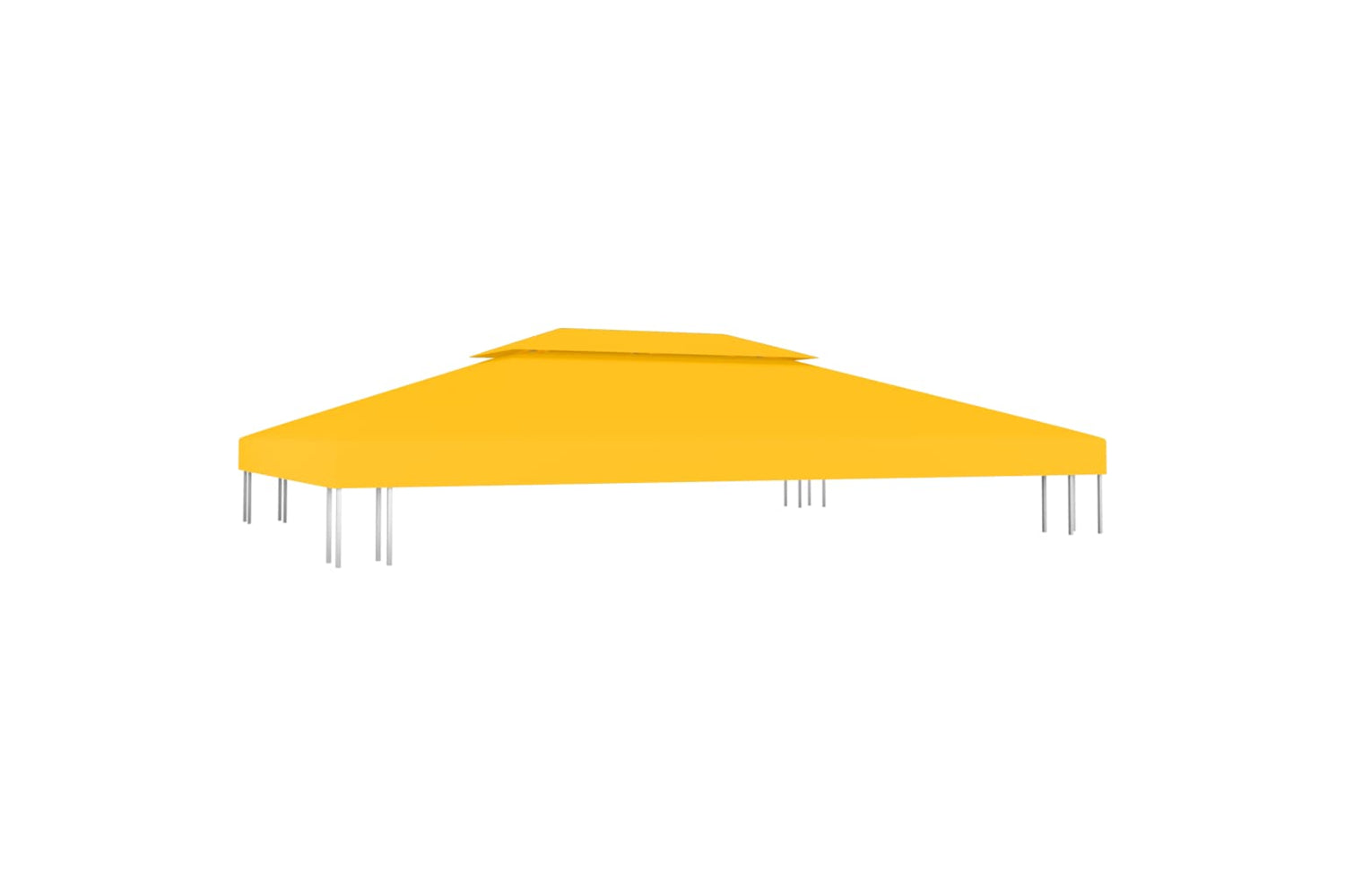 Vidaxl 312076 2-tier Gazebo Top Cover 310 G/mâ² 4x3 M Yellow-2