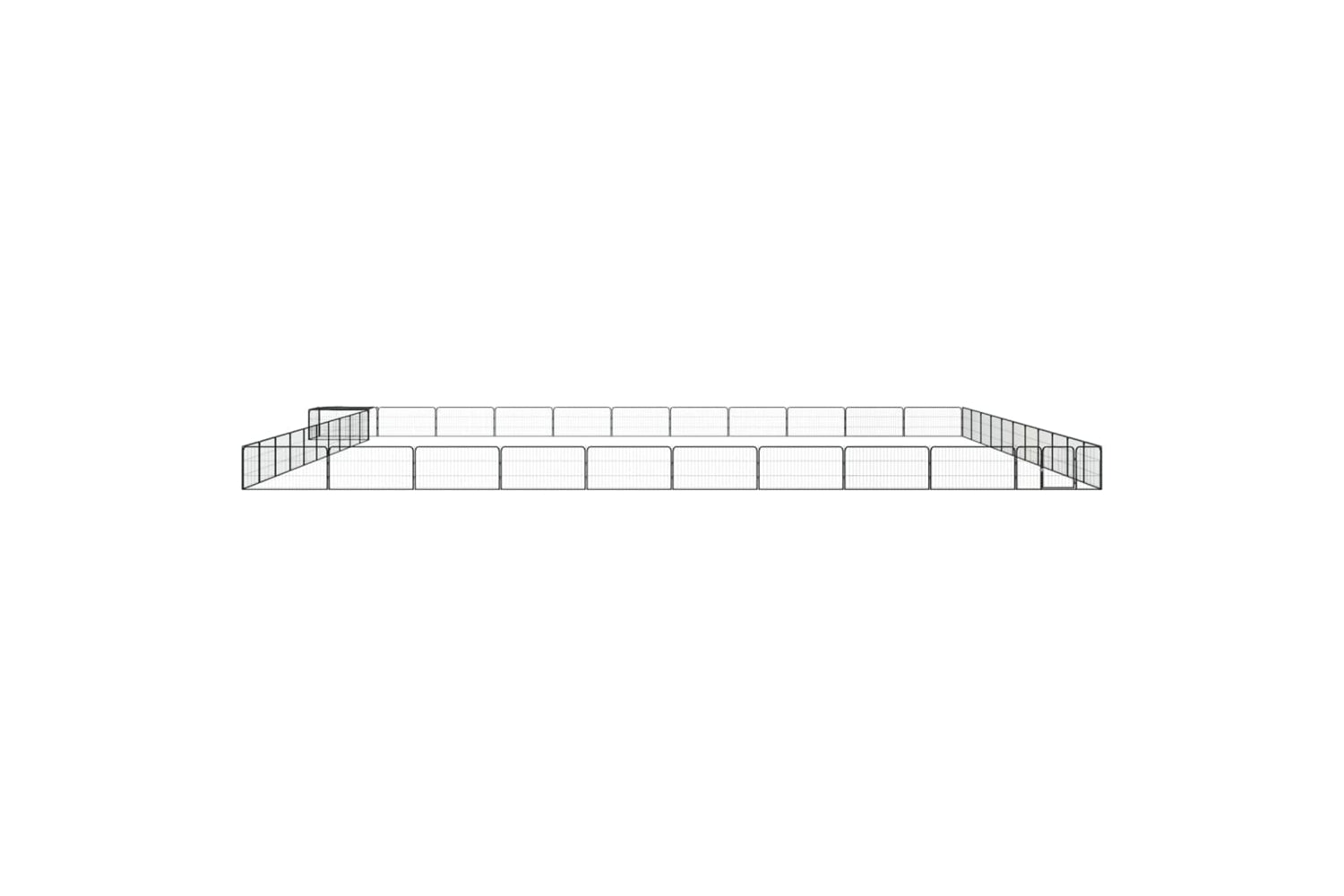 vidaXL 3115985 44-panel Dog Playpen Black 100x50cm Powder-coated Steel-2