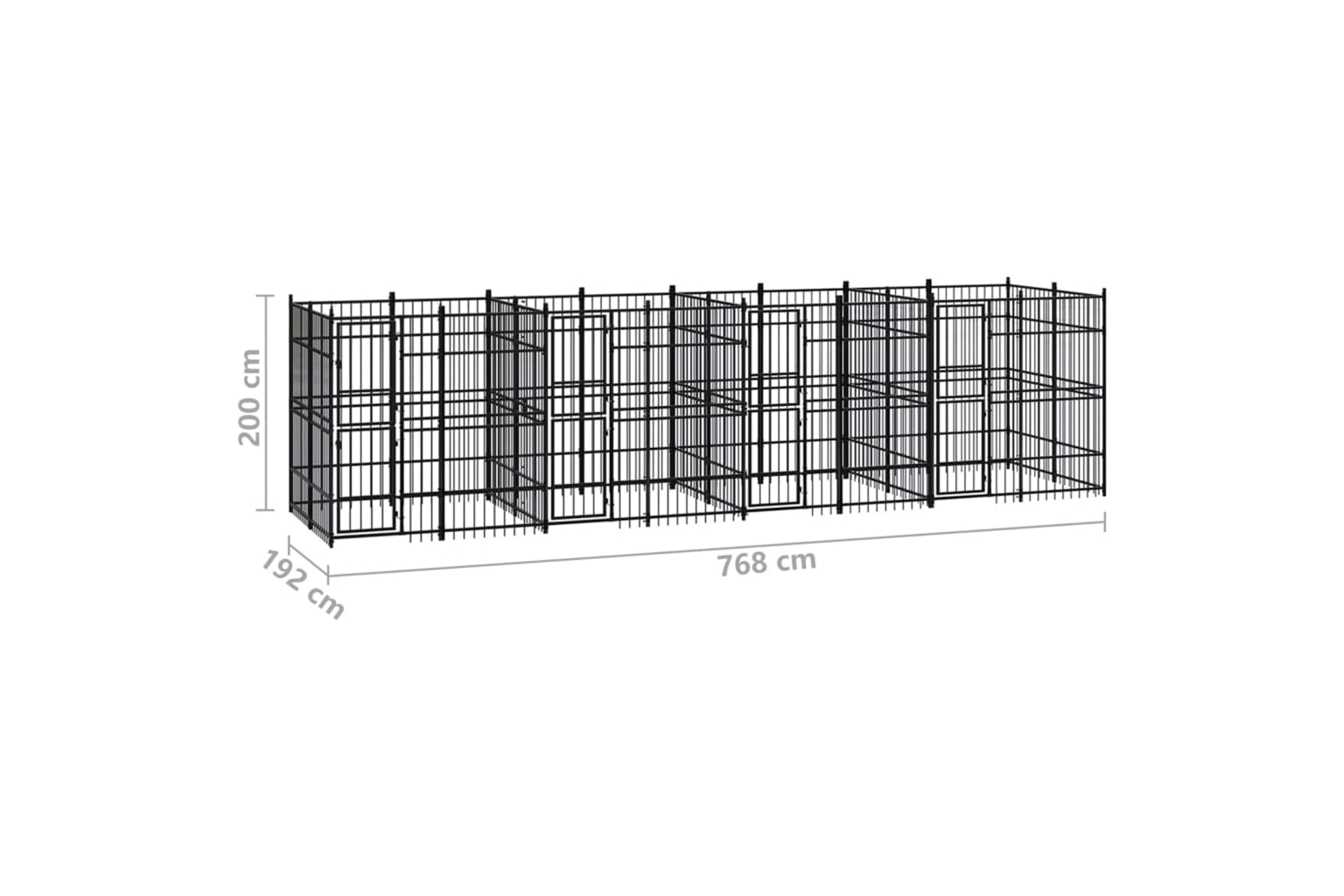 Vidaxl 3098012 Outdoor Dog Kennel Steel 14.75 M2-7