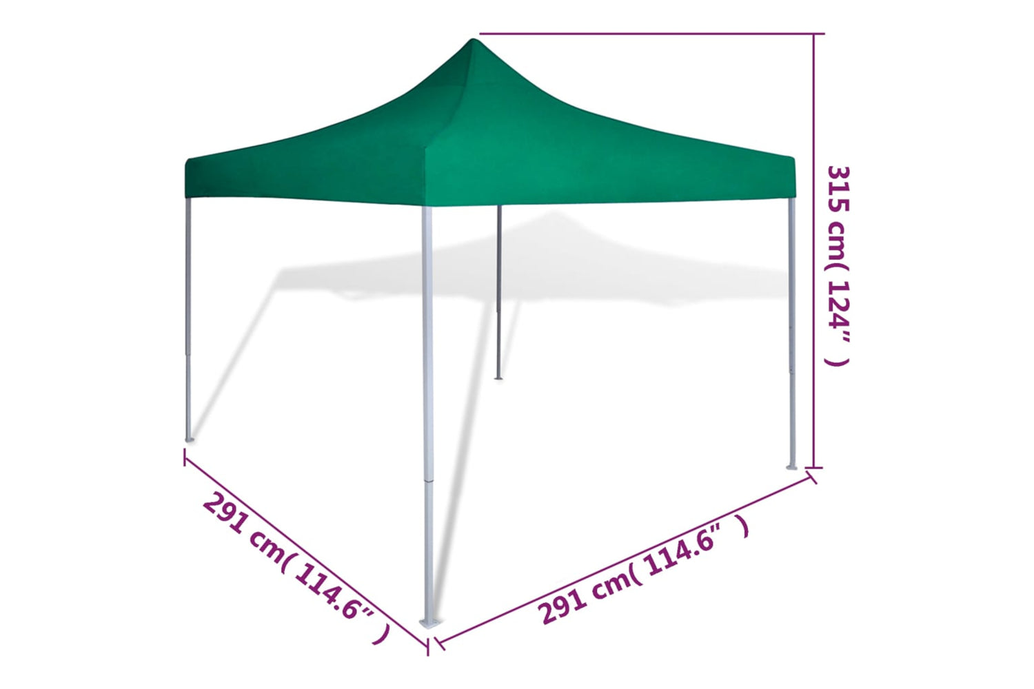Vidaxl 41467 Foldable Tent 3x3 M Green-9