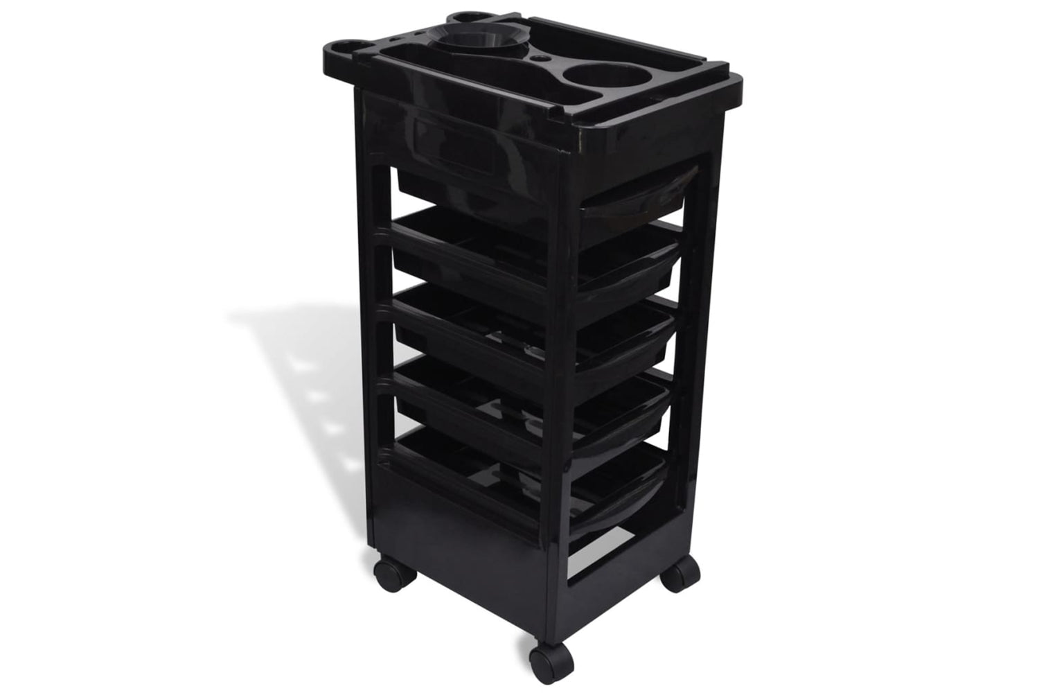 vidaXL 110104 Hair Salon Plastic Trolley With Wheels-2