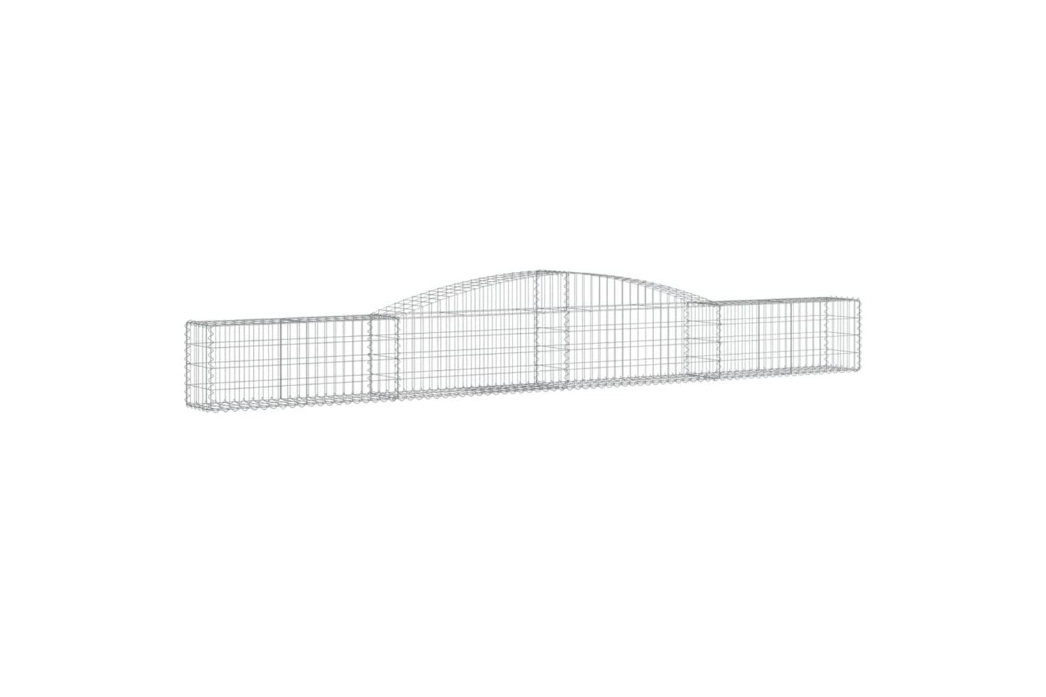 vidaXL 3146828 Arched Gabion Baskets 3 Pcs 400x30x40/60cm Galvanised Iron-2
