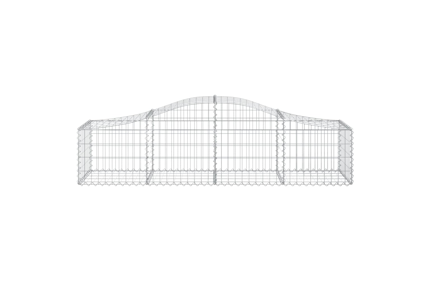 vidaXL 3145578 Arched Gabion Baskets 3 Pcs 200x50x40/60cm Galvanised Iron-3