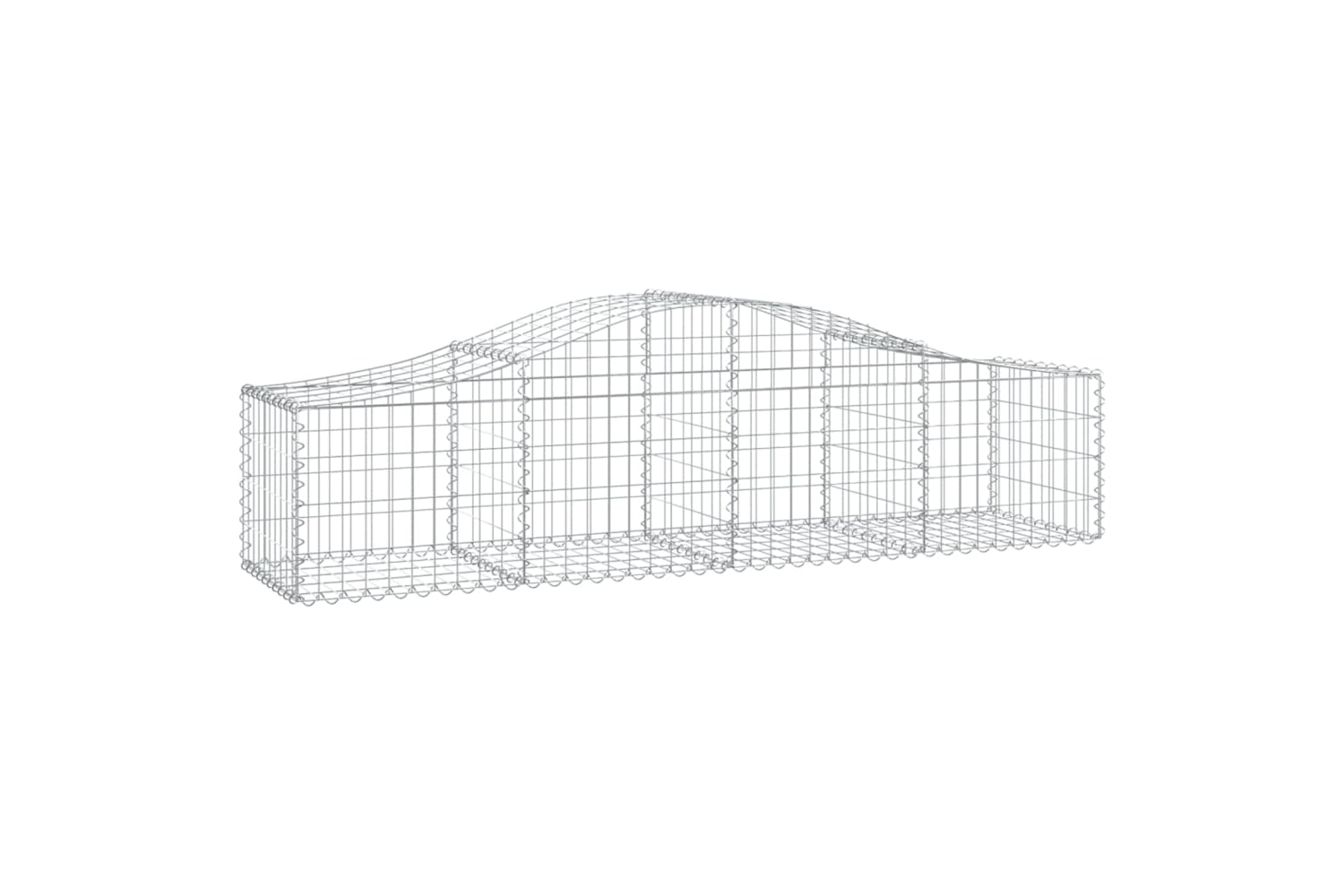 vidaXL 3145581 Arched Gabion Baskets 6 Pcs 200x50x40/60cm Galvanised Iron-2