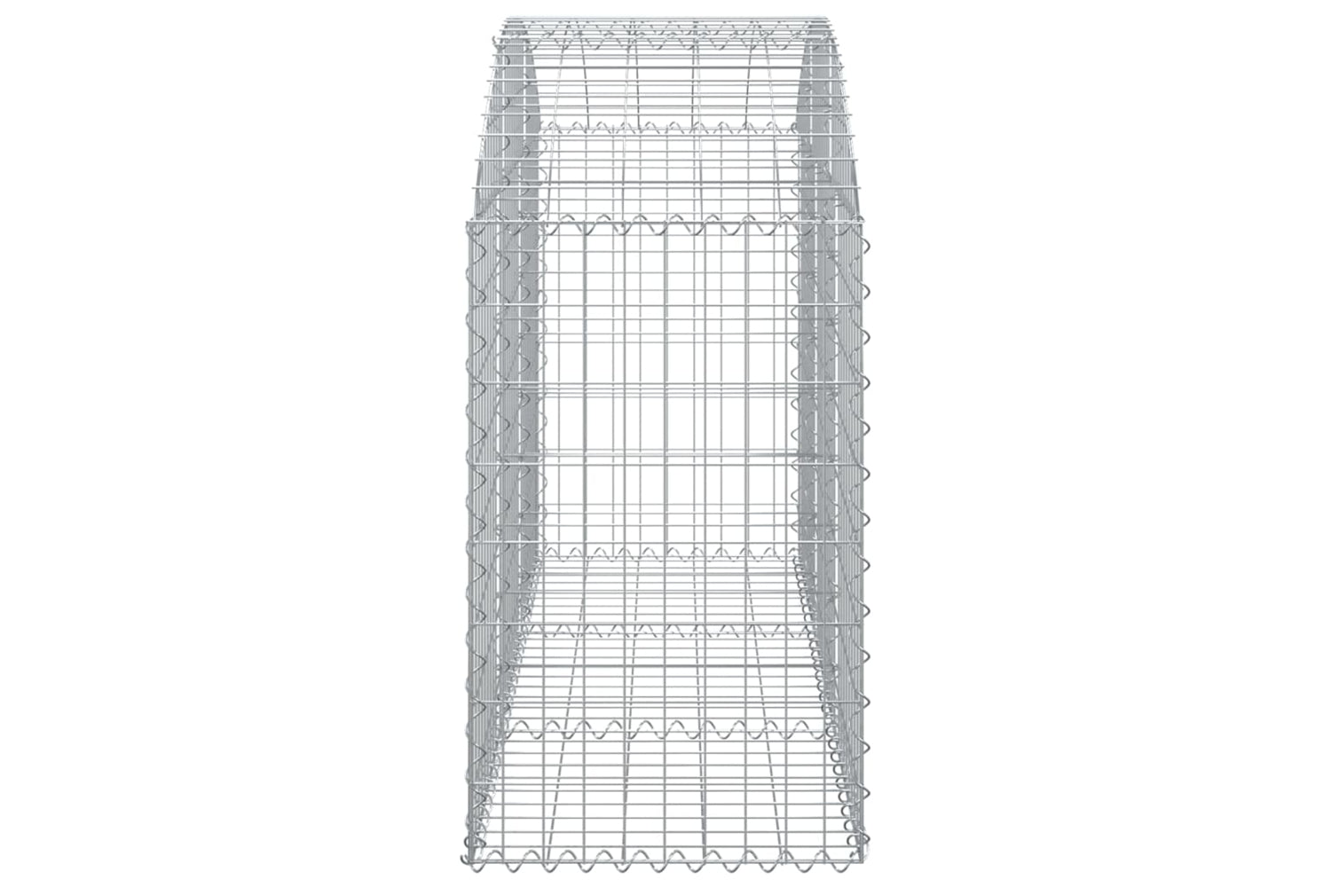 vidaXL 153454 Arched Gabion Basket 150x50x80/100cm Galvanised Iron-3