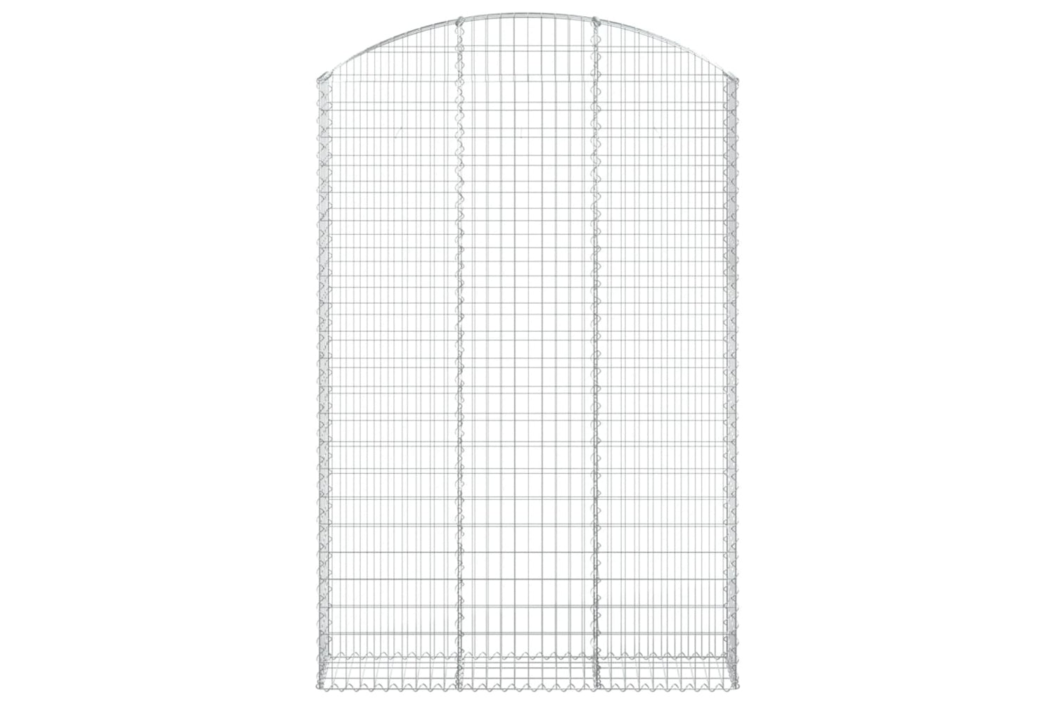 vidaXL 153451 Arched Gabion Basket 150x30x220/240cm Galvanised Iron-2