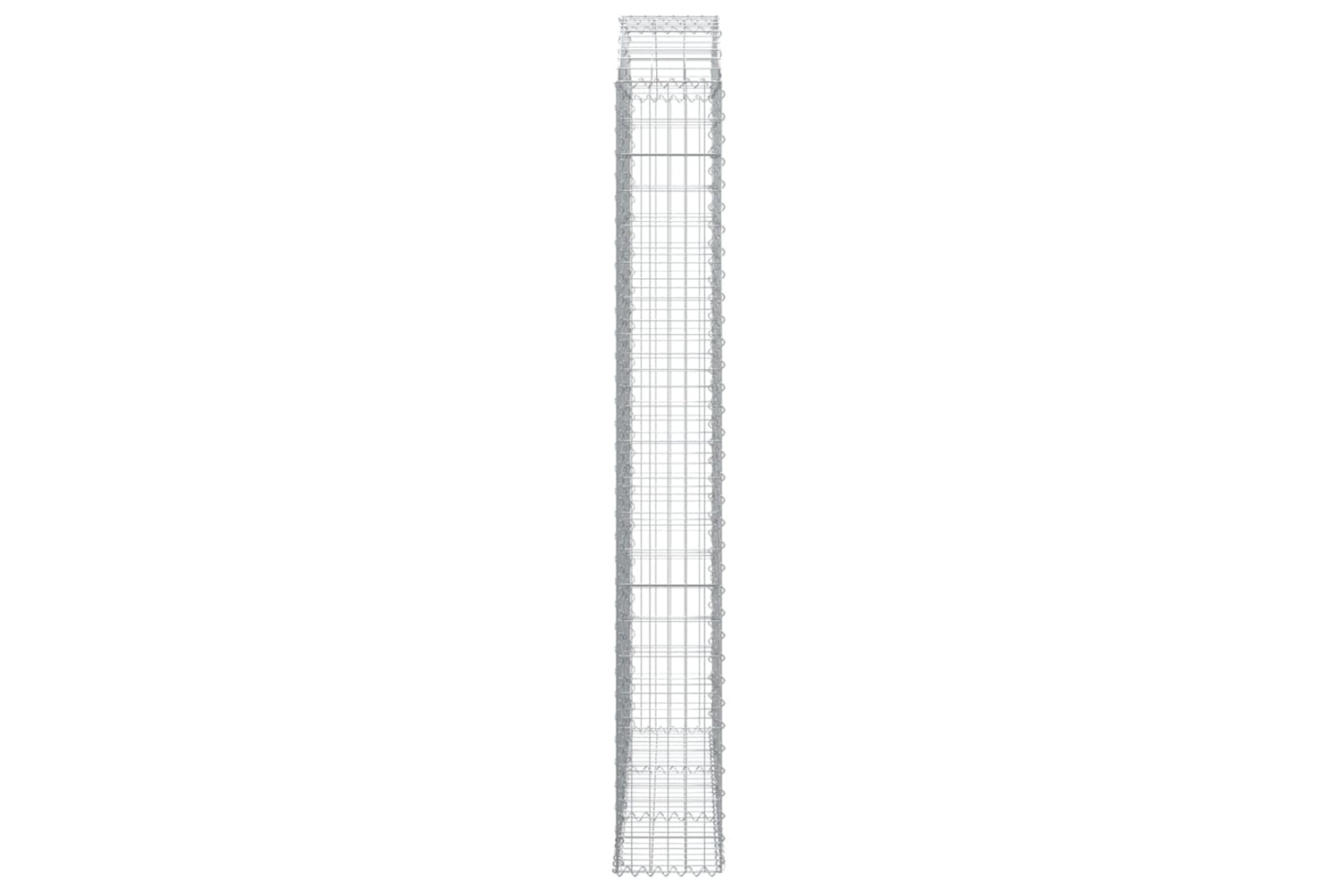 vidaXL 153451 Arched Gabion Basket 150x30x220/240cm Galvanised Iron-3