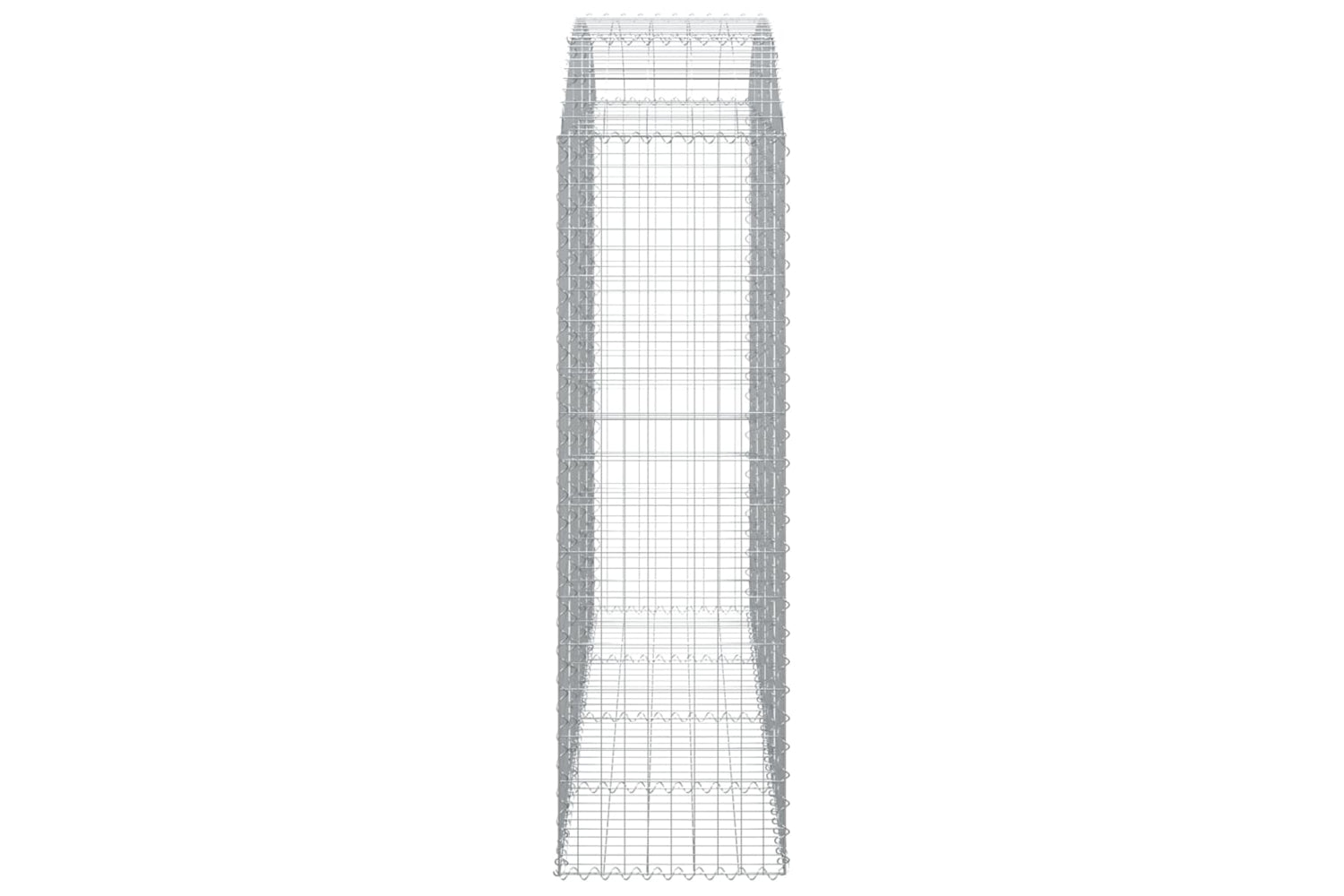 vidaXL 153478 Arched Gabion Basket 200x50x160/180cm Galvanised Iron-3