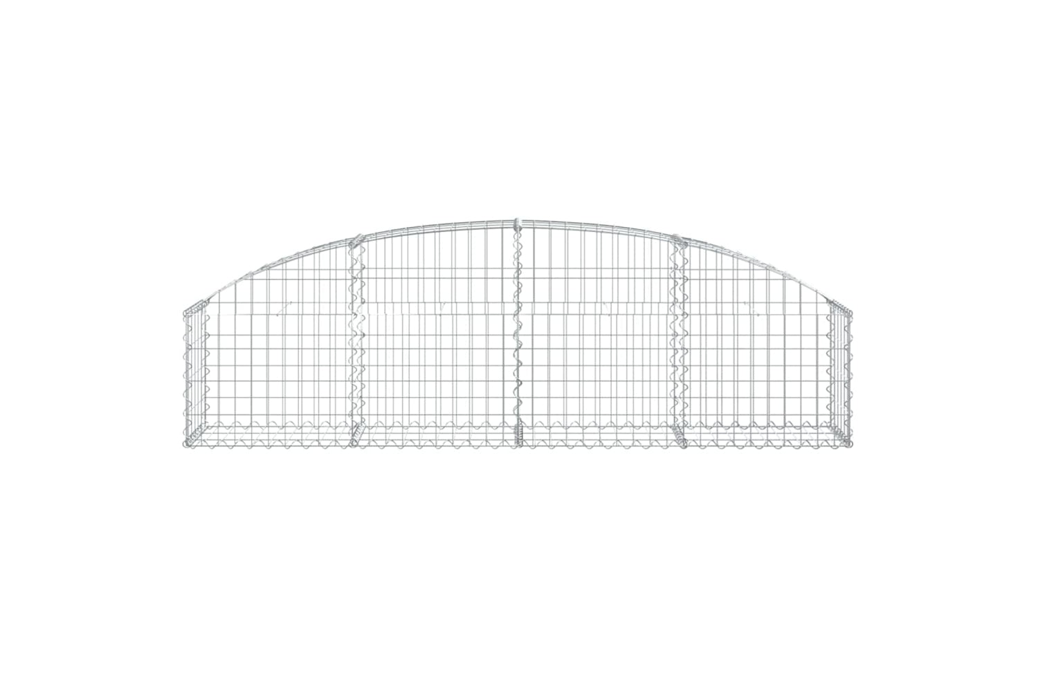 vidaXL 153462 Arched Gabion Basket 200x30x40/60cm Galvanised Iron-2