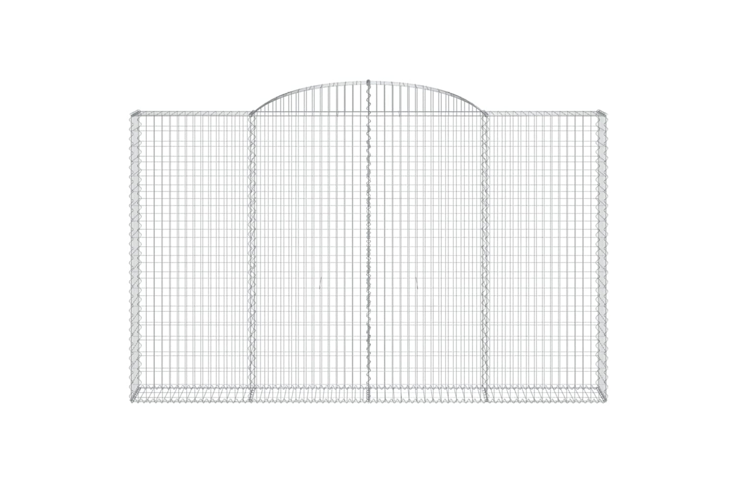 vidaXL 153509 Arched Gabion Basket 300x30x180/200cm Galvanised Iron-2