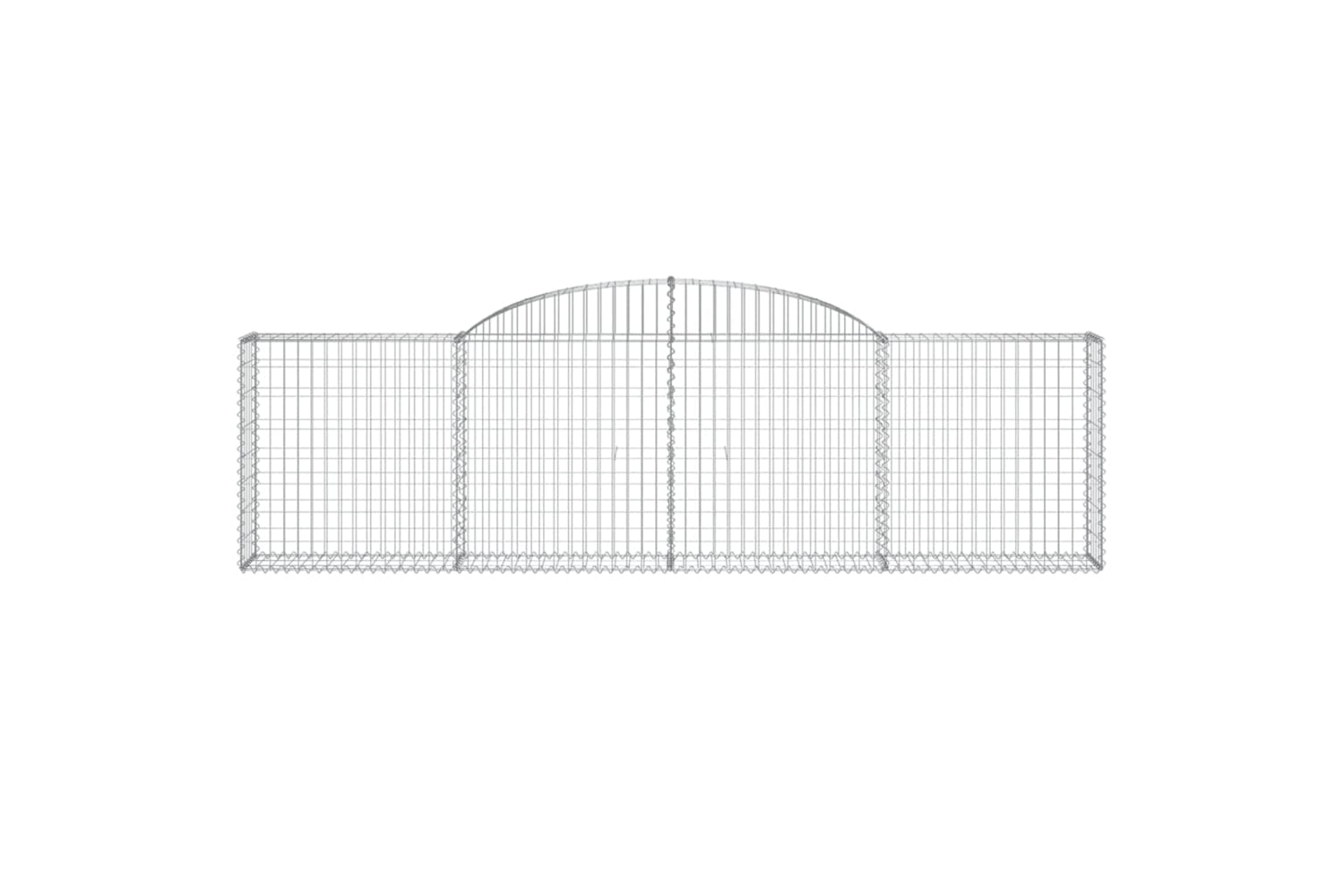 vidaXL 153504 Arched Gabion Basket 300x30x80/100cm Galvanised Iron-2