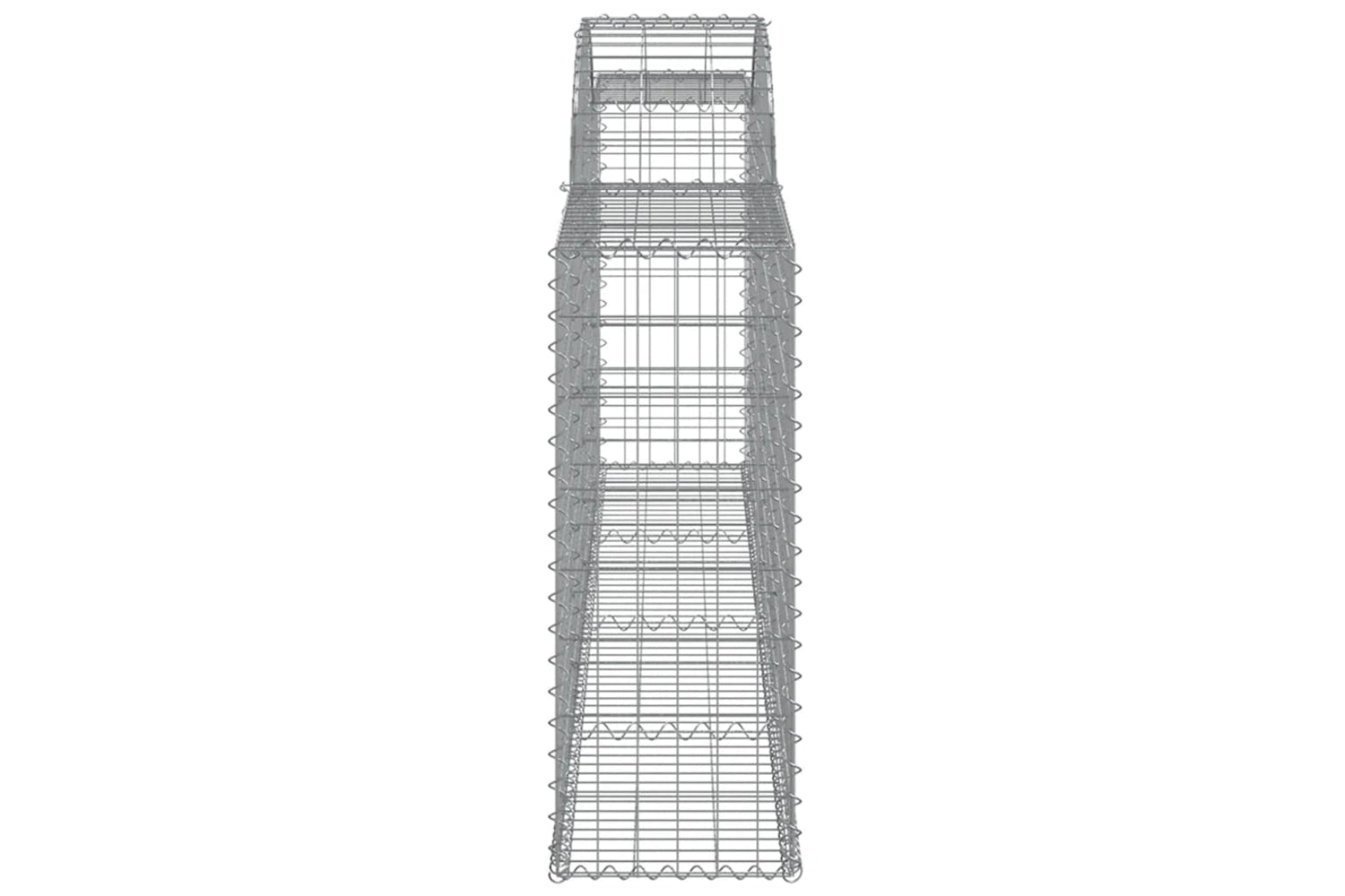 vidaXL 153504 Arched Gabion Basket 300x30x80/100cm Galvanised Iron-3