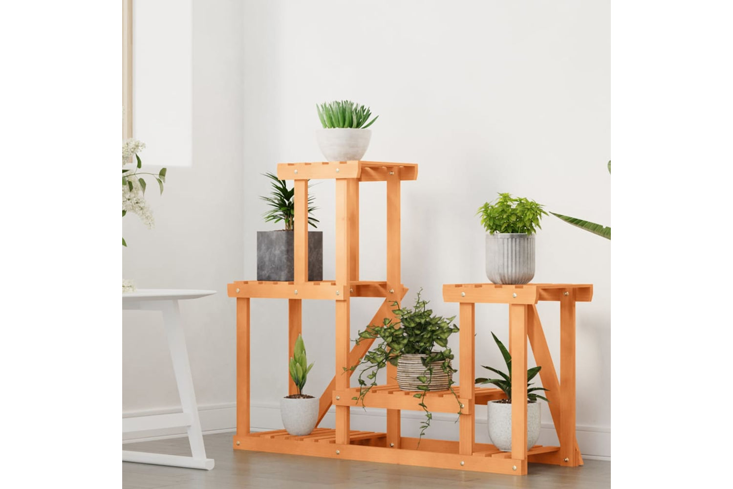 vidaXL 362876 Flower Stand 90x25x73.5cm Solid Wood Fir-2